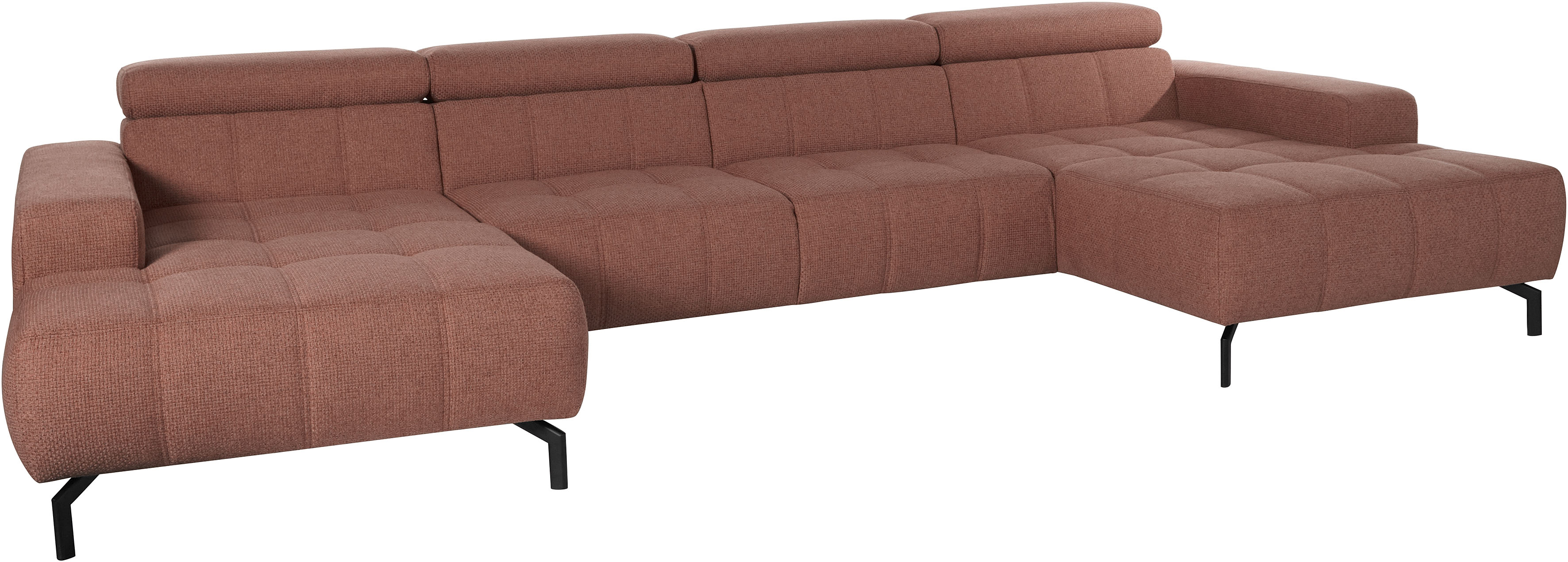 Thumbnail - DOMO collection Wohnlandschaft "Cunelli tolle Sitznähte als Designelement, fester Sitzkomfort, U-Form", wahlweise mit Ko...