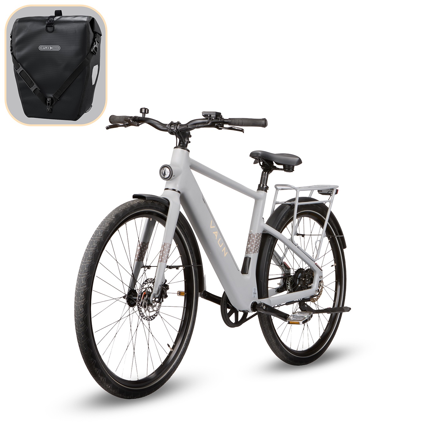 Vaun »VAUN Sight Cityrad mit Ortlieb Tasche« Heckmotor 250 W Elektrofahrrad für Alltag und Einkauf