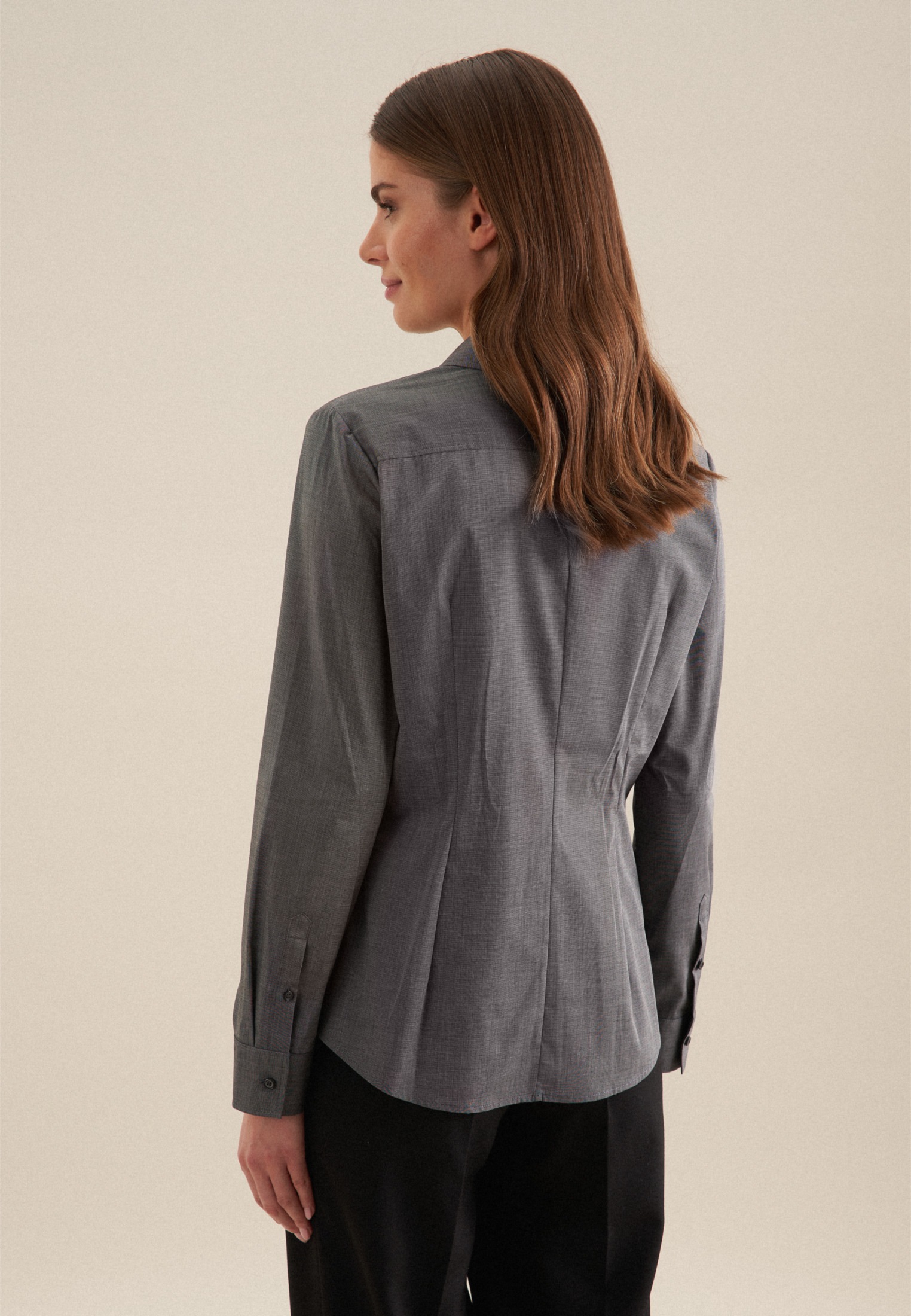 seidensticker Hemdbluse, 1/1 Kragen Uni günstig online kaufen