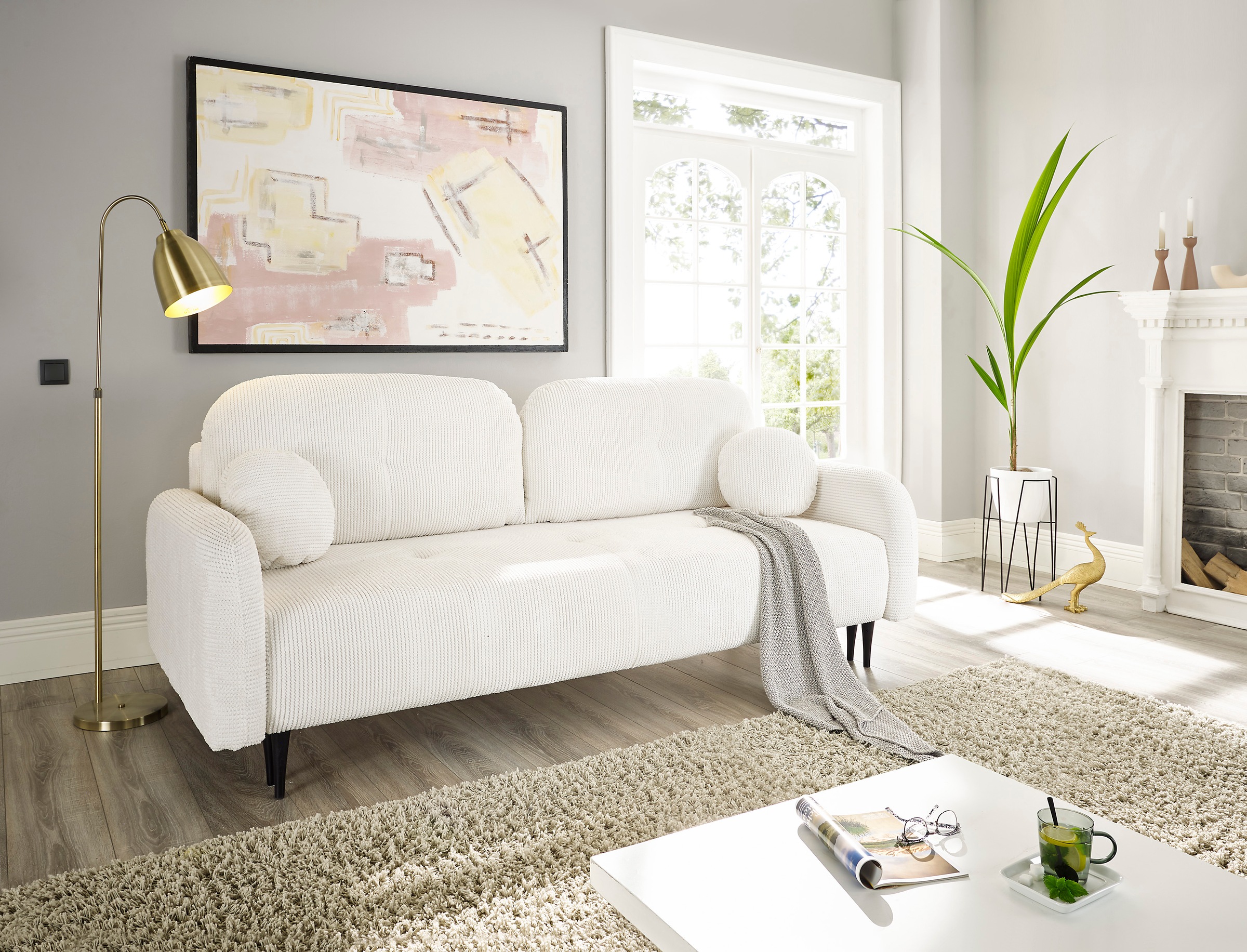 Leonique 2,5-Sitzer »BLAISE«, nachts: Schlafsofa (Liegefläche 140/200 cm), tagsüber 3-Sitzer-Sofa