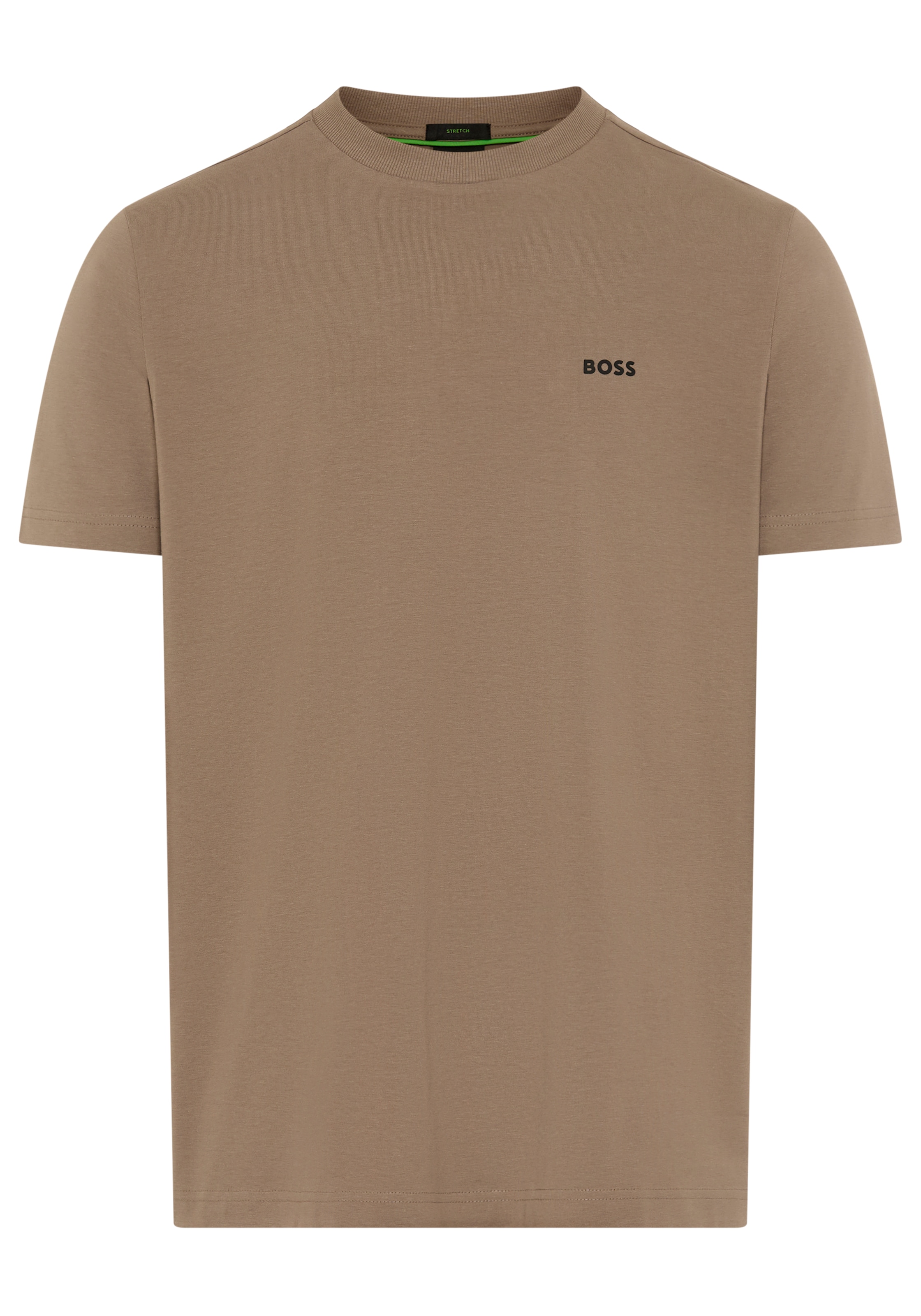 BOSS GREEN Rundhalsshirt "Tee" mit gummiertem Kontrast-Logo günstig online kaufen