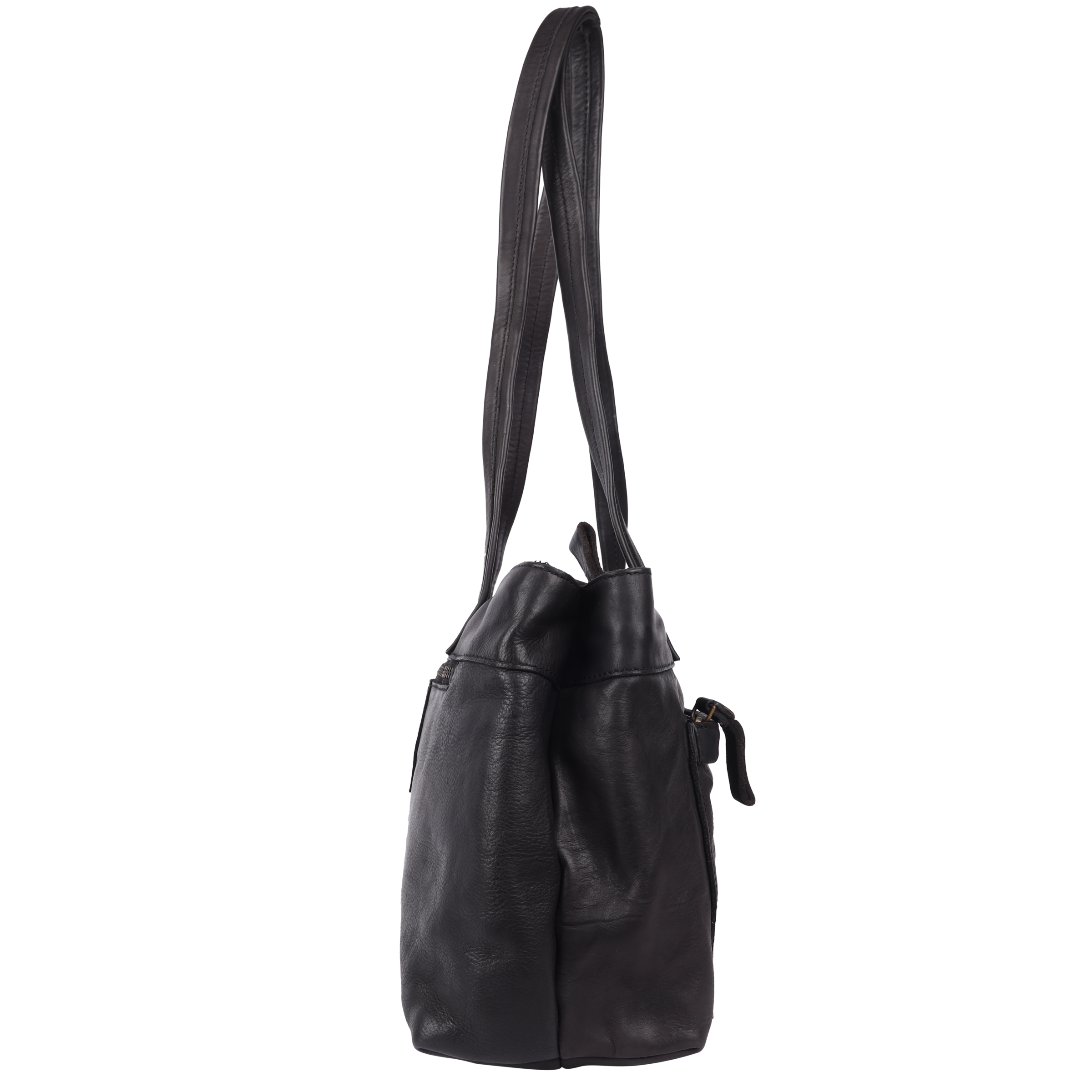 Shopper HARBOUR 2ND "Zea", Damen, Gr. B/H/T: 26,5cm x 22cm x 10cm, grau (ash), Rindsleder, Taschen Shopper, Damen Henkeltasche, Schultertasche, Handtasche mit Logodruck 3