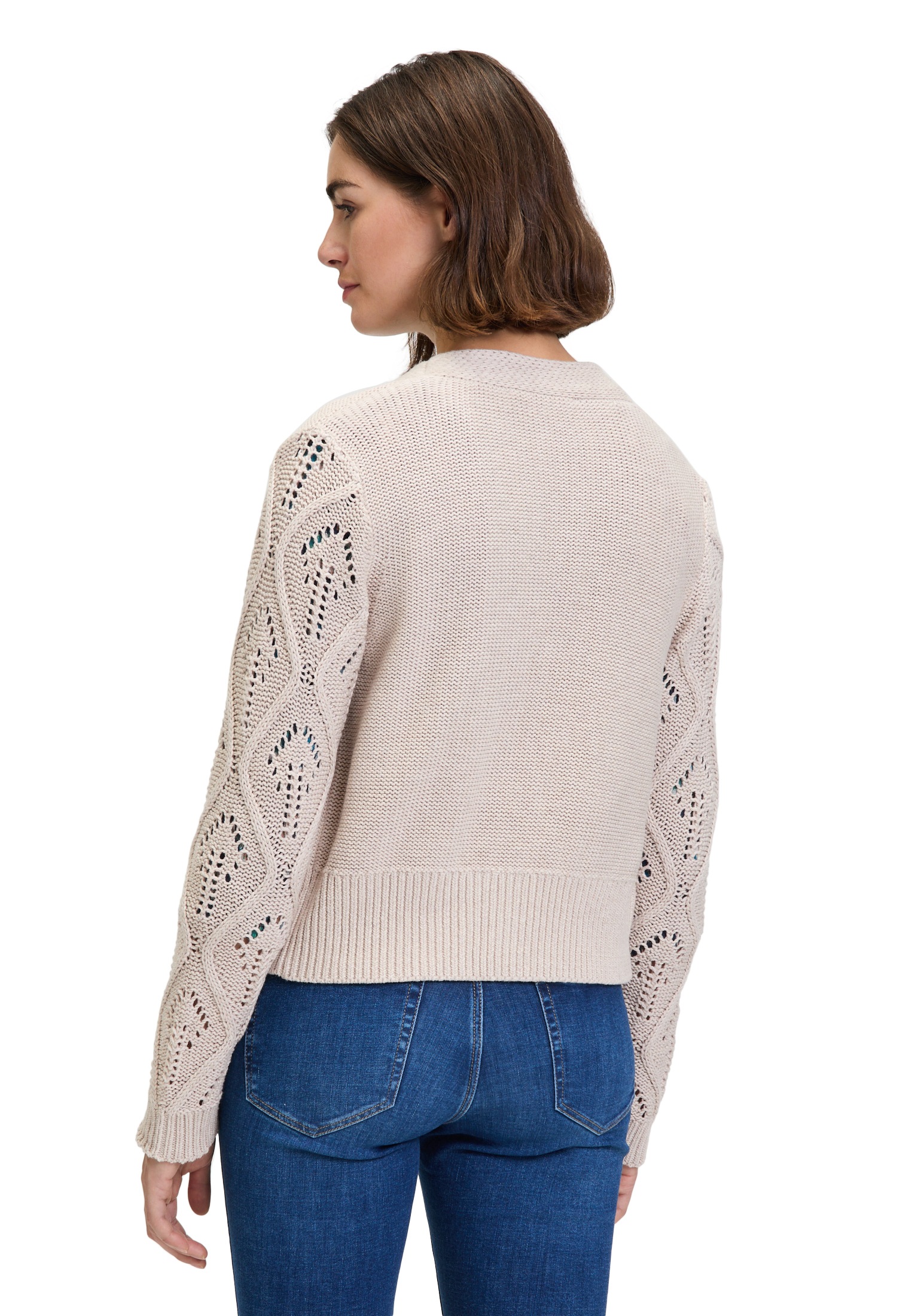 Betty&Co Strickjacke »Betty & Co Grobstrickjacke ohne Verschluss«, Rippbündchen