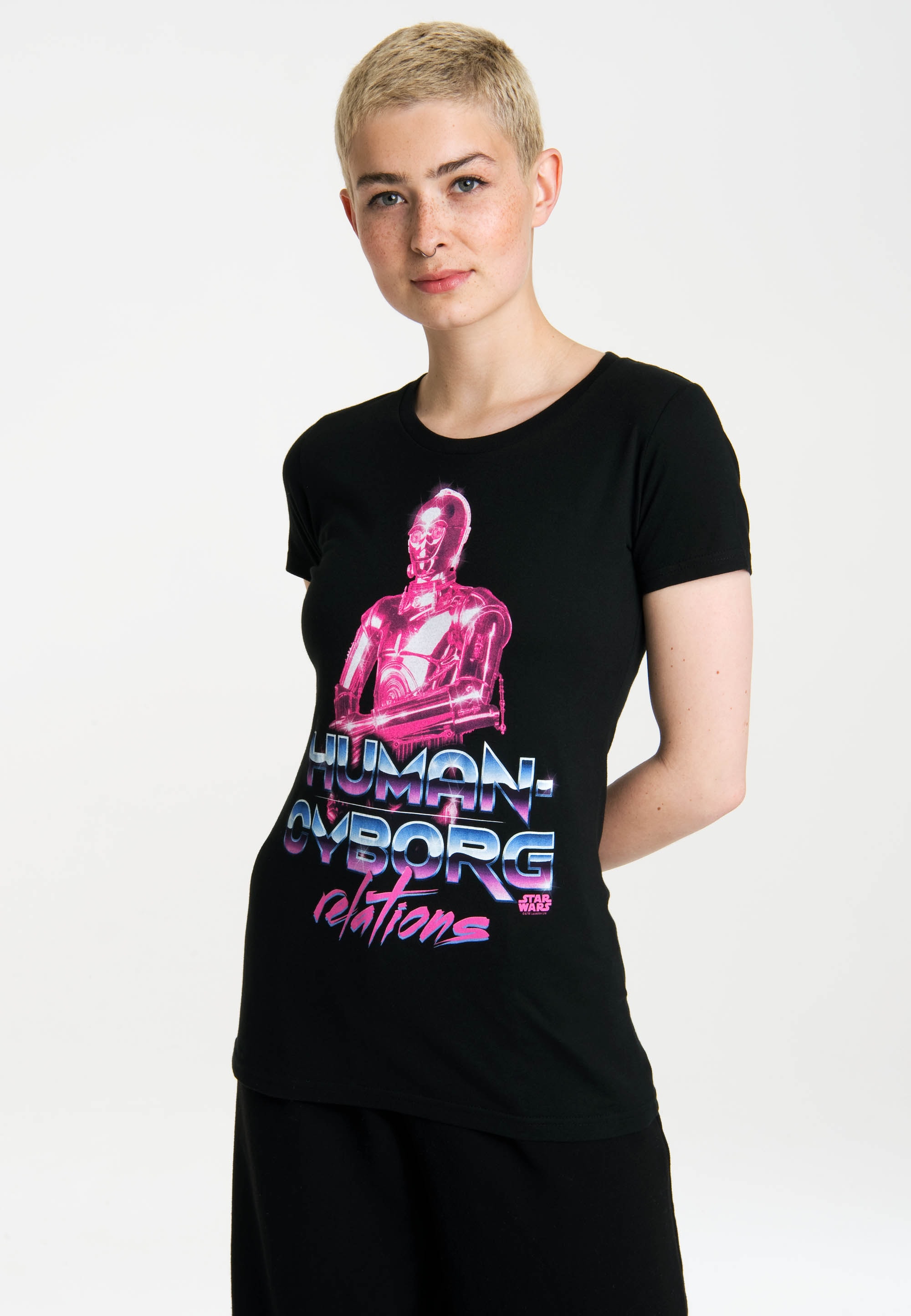 LOGOSHIRT T-Shirt »C-3PO«, mit tollem Frontprint