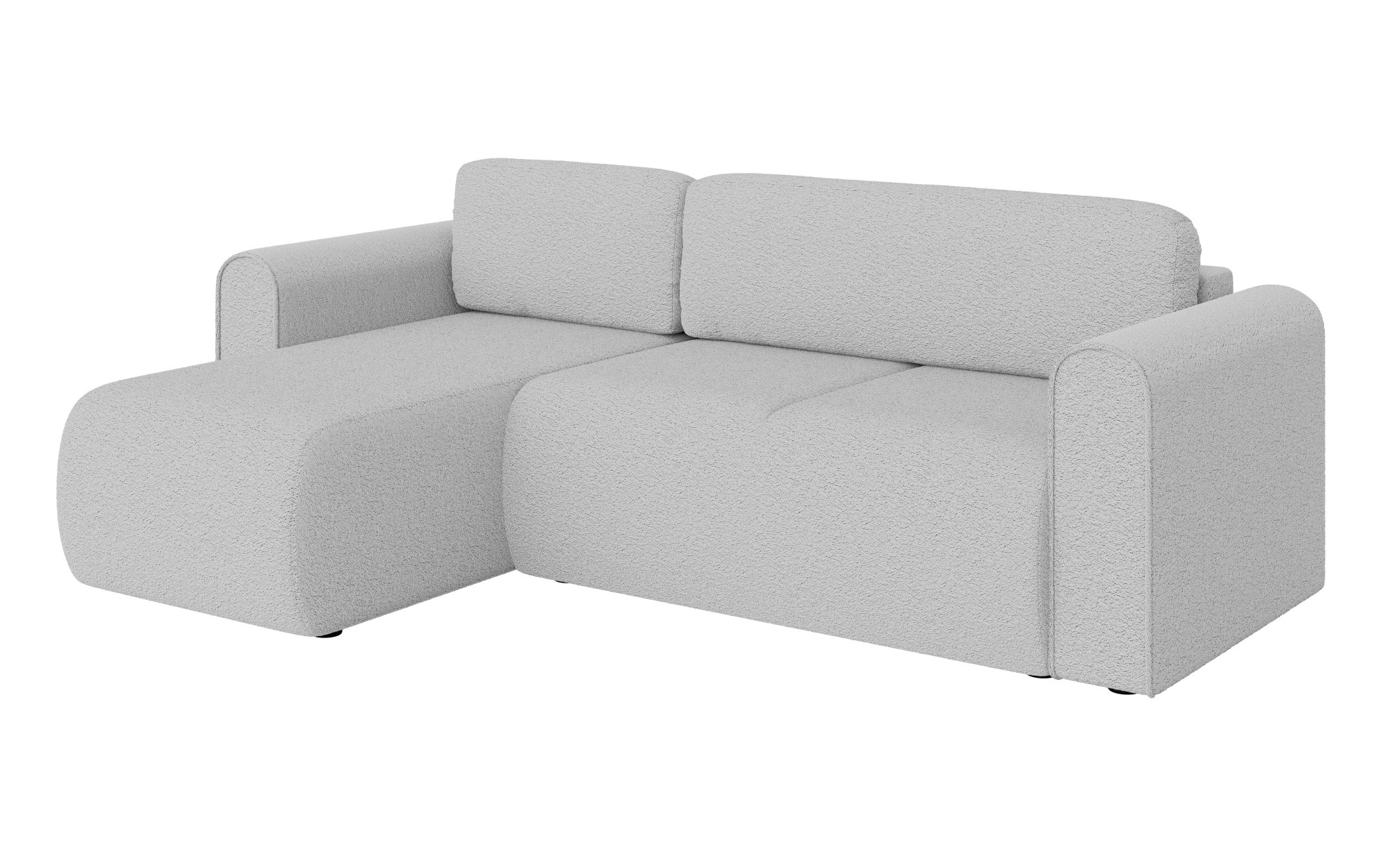 INOSIGN Ecksofa »Zacharia wahlweise Schlafsofa mit Bettkasten, B/T/H 250/166/86 cm«, L-Form mit Wellenunterfederung, Recamiere beidseitig montierbar