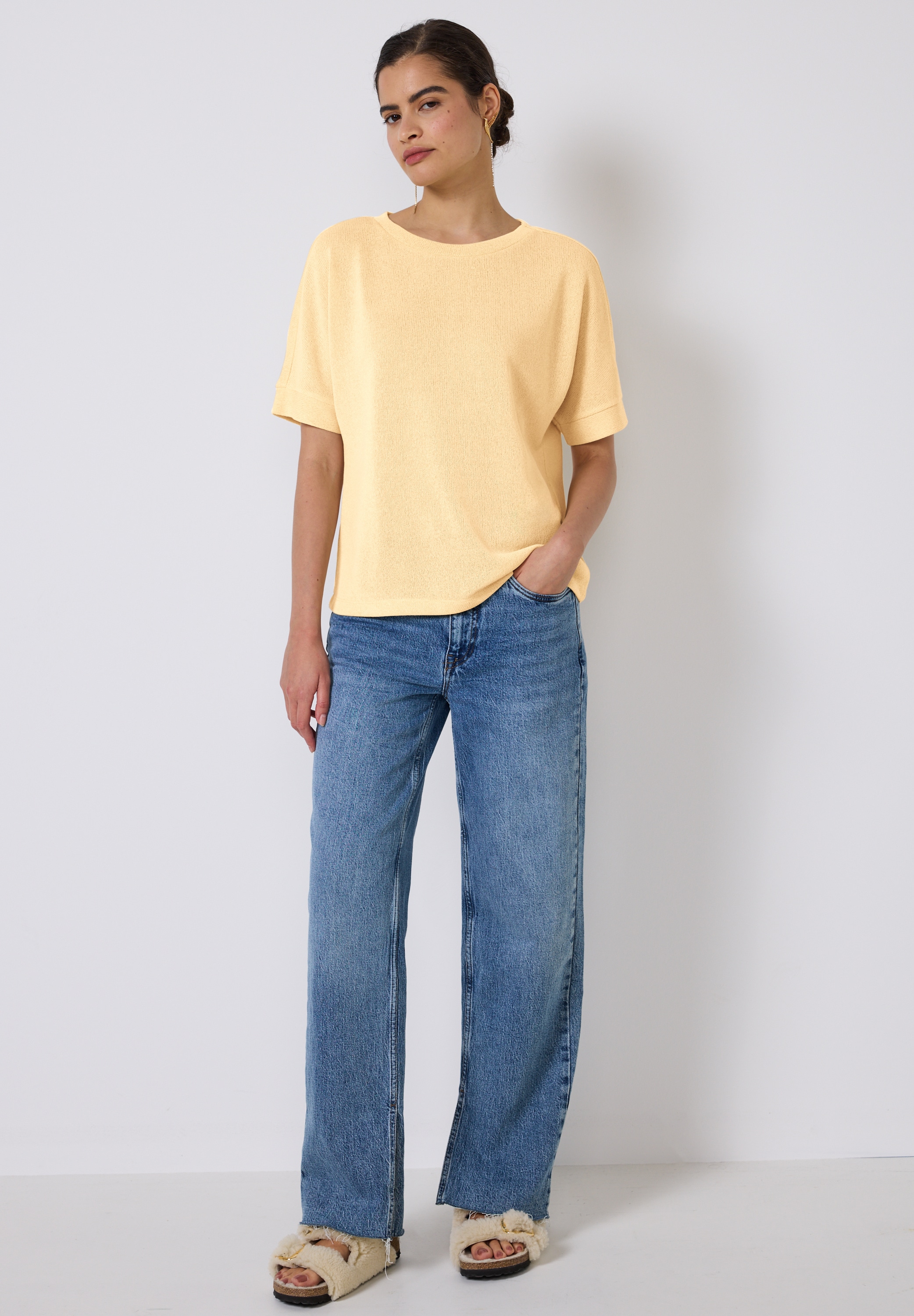 STREET ONE STUDIO T-Shirt, mit U-Boot-Ausschnitt