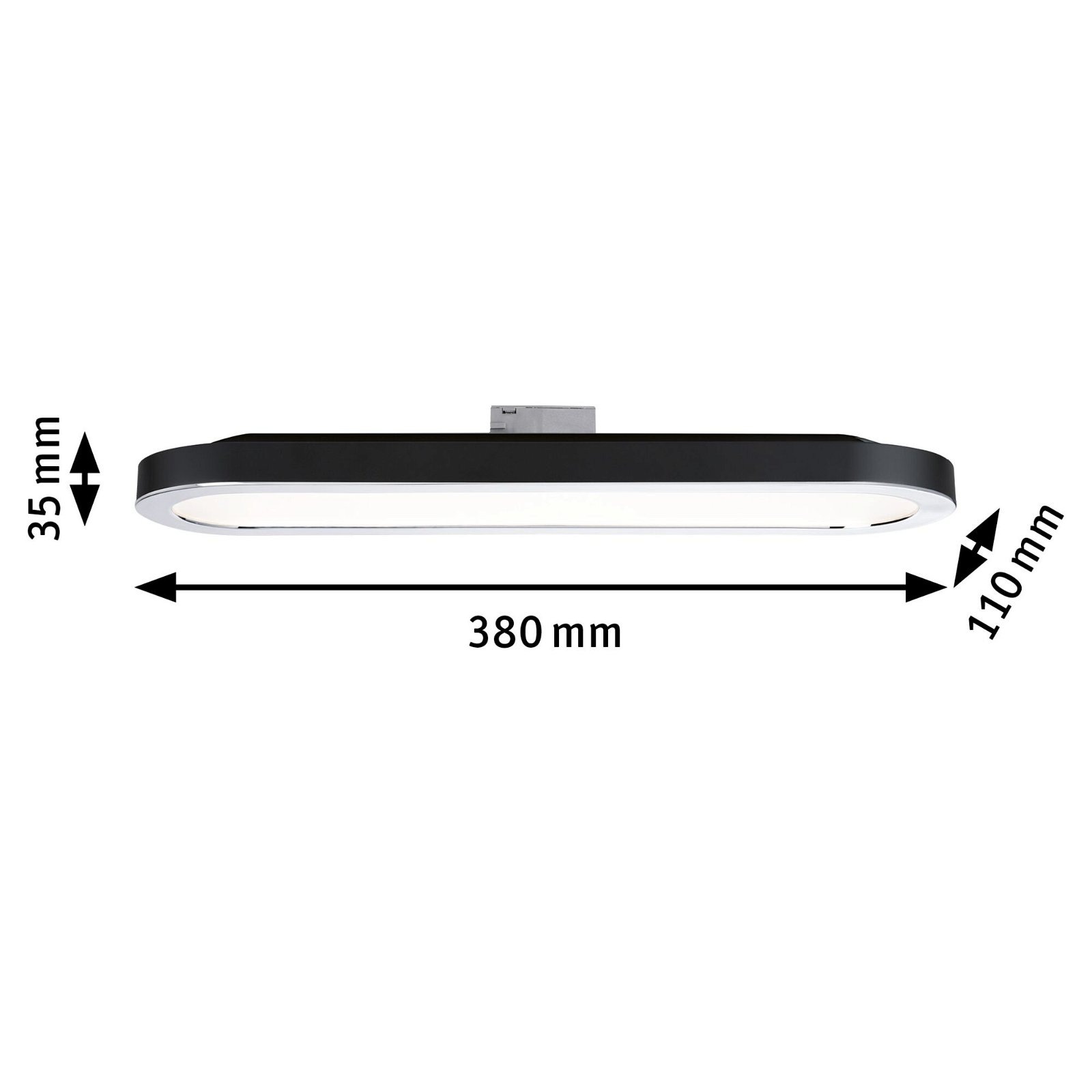 Paulmann LED Deckenleuchte »URail Panel Loop 480lm 7W 2700K 230V Chrom matt, Chrom 7W«, 1 flammig, Einzelspot, dimmbar