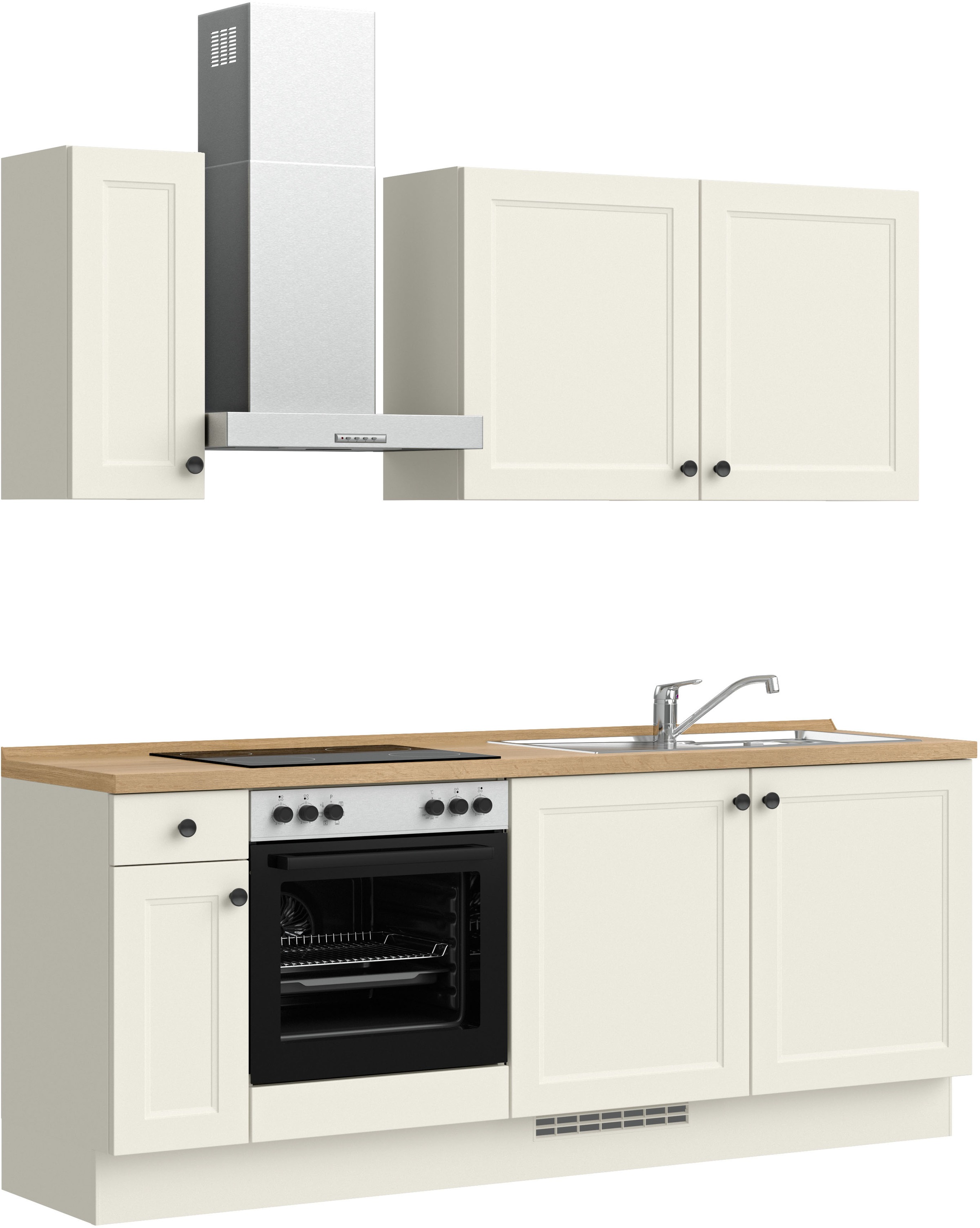 nobilia® Küchenzeile »"Cascada I"« vormontiert, Ausrichtung wählbar, Breite 210 cm, wahlw. mit E-Geräten