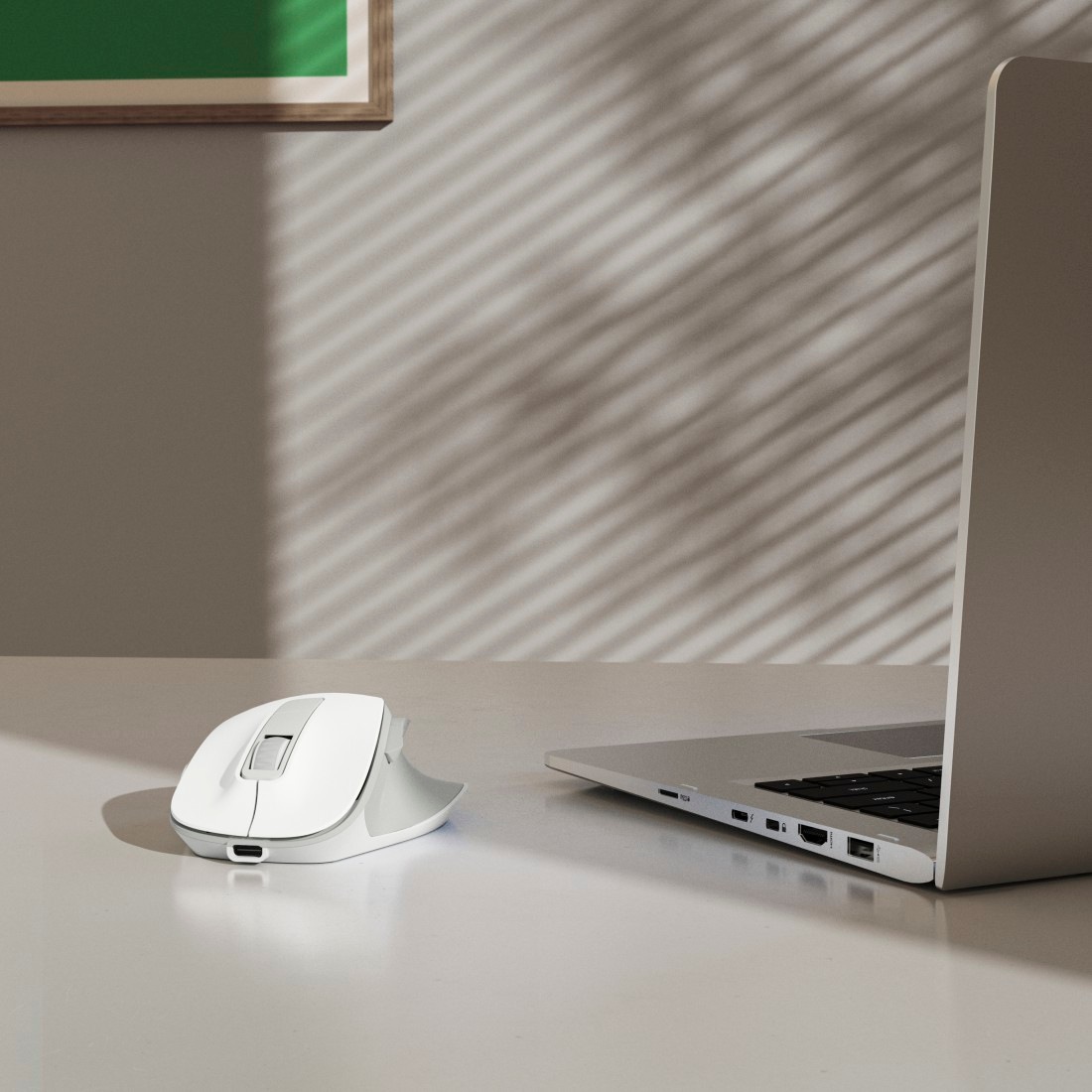 Hama Maus »Funkmaus WM-500 ergonomisch 6 Tasten« Funk Ergonomisch, leise Klicks, Akku, Assist-Taste, DPI-Schalter