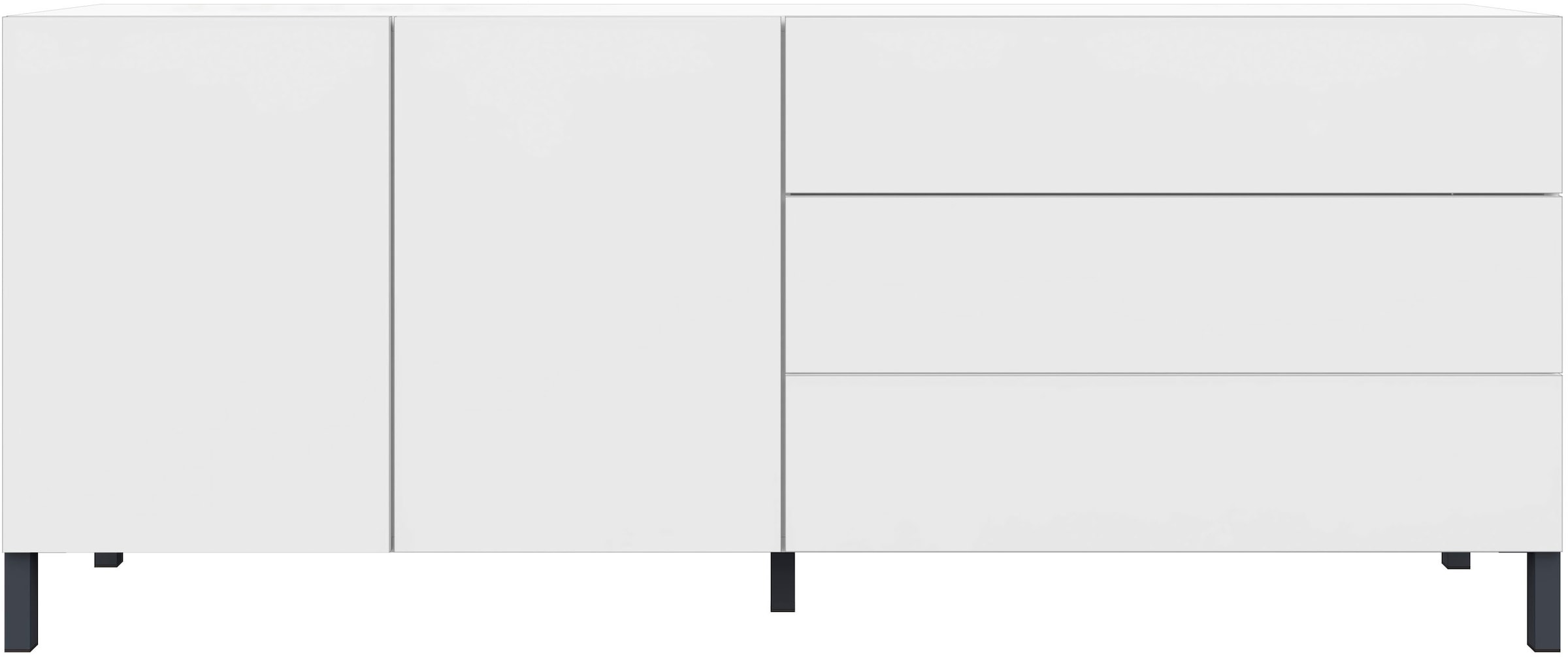 borchardt Möbel Sideboard, Metallfüße, grifflose Optik
