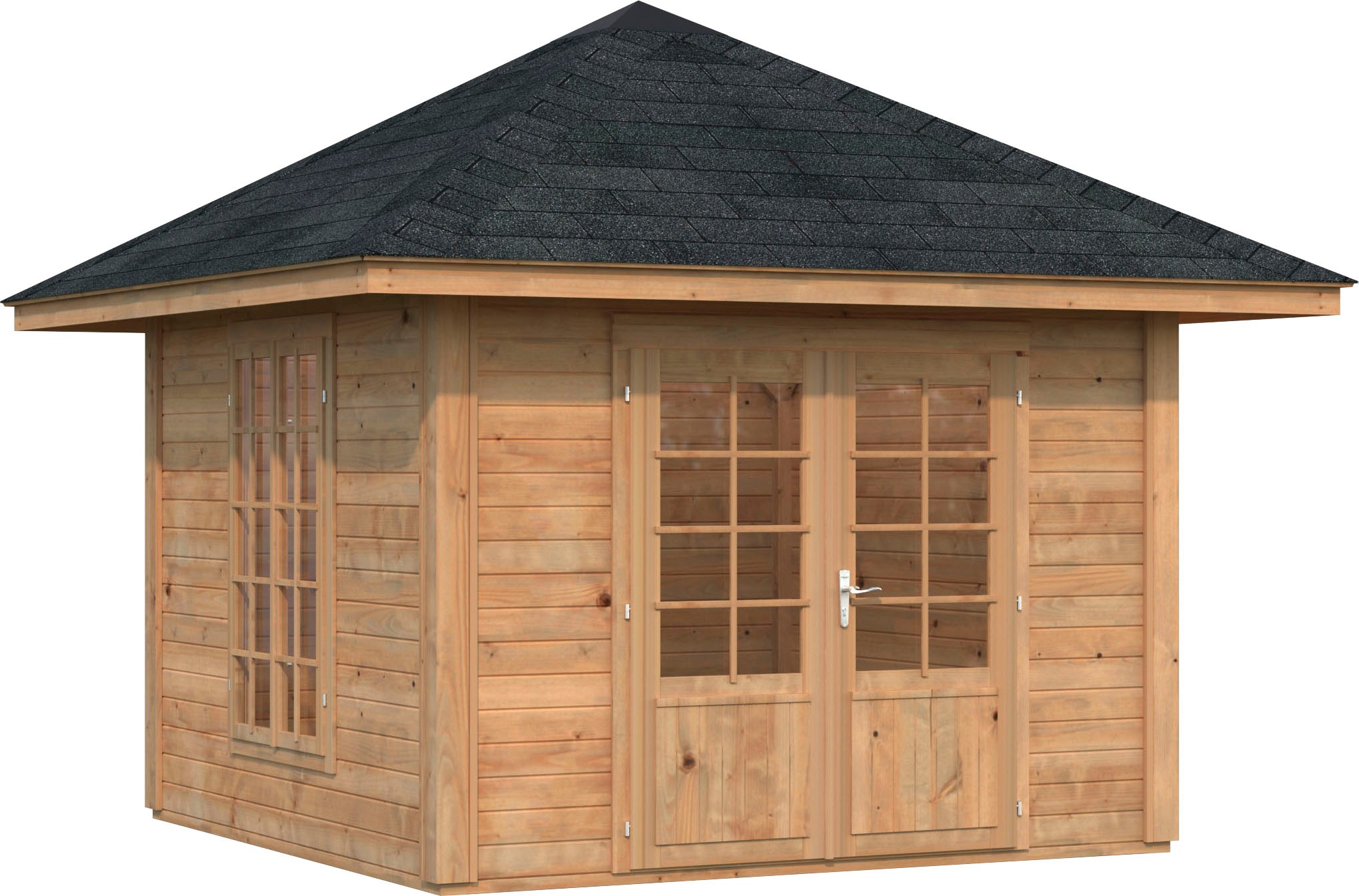 Palmako Holzpavillon "Bianca 8,3 m² Set 5", BxTxH: 300x300x323 cm