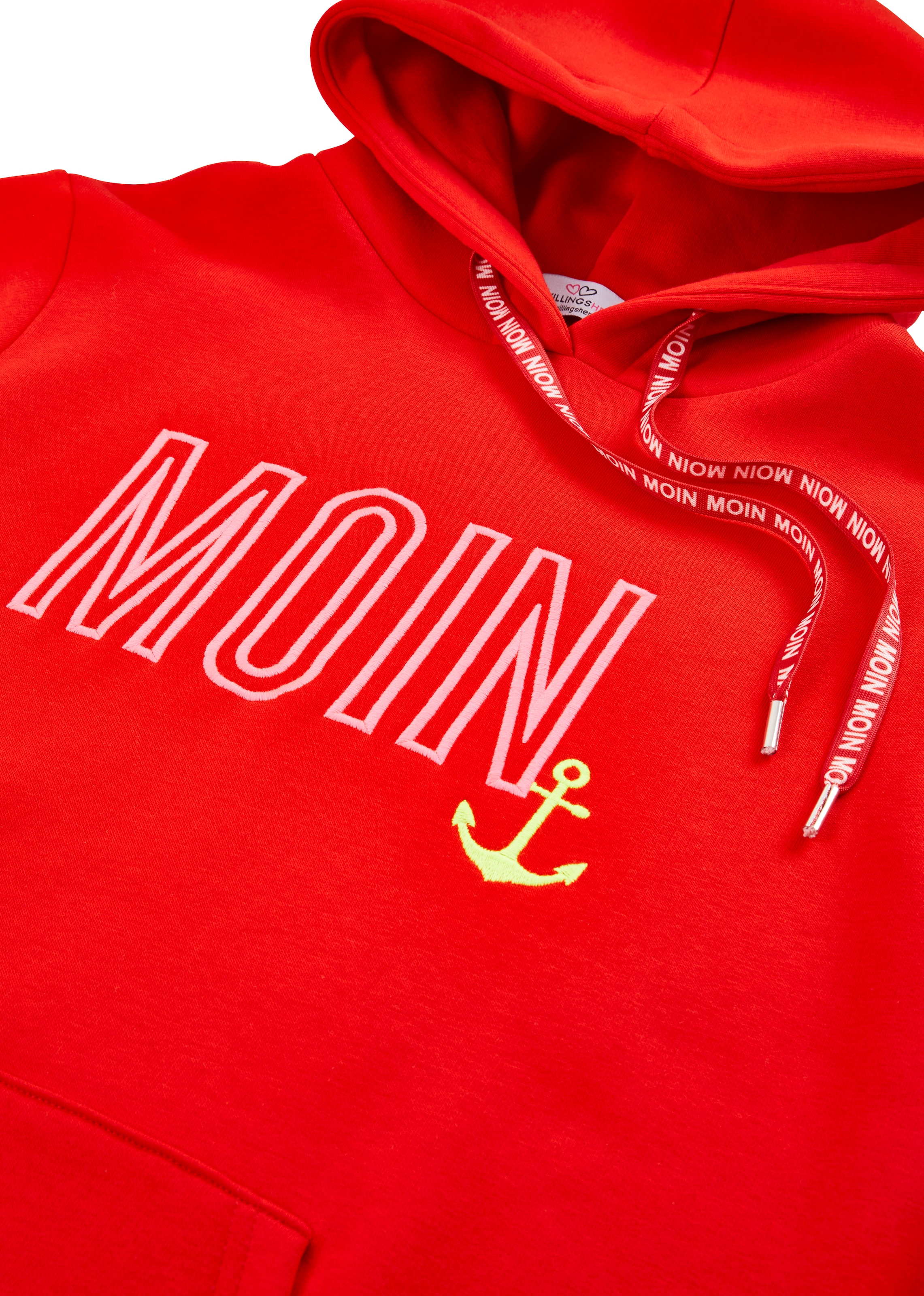 Zwillingsherz Hoodie »Limited Edition«, mit Kapuze, gesticktem "MOIN" und Anker Motiv