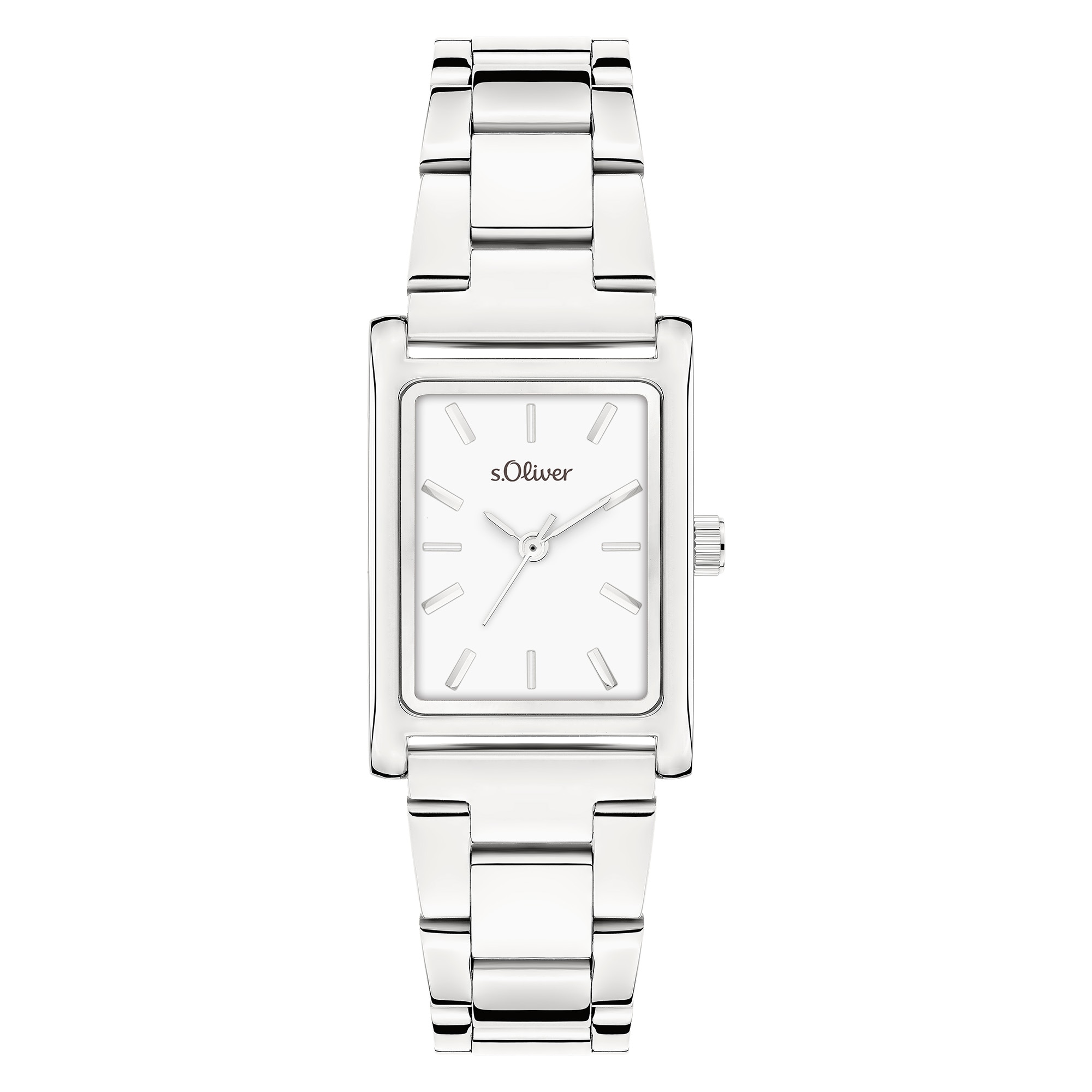 s.Oliver Quarzuhr »Line Time« Armbanduhr, Damenuhr, Edelstahlarmband, analog