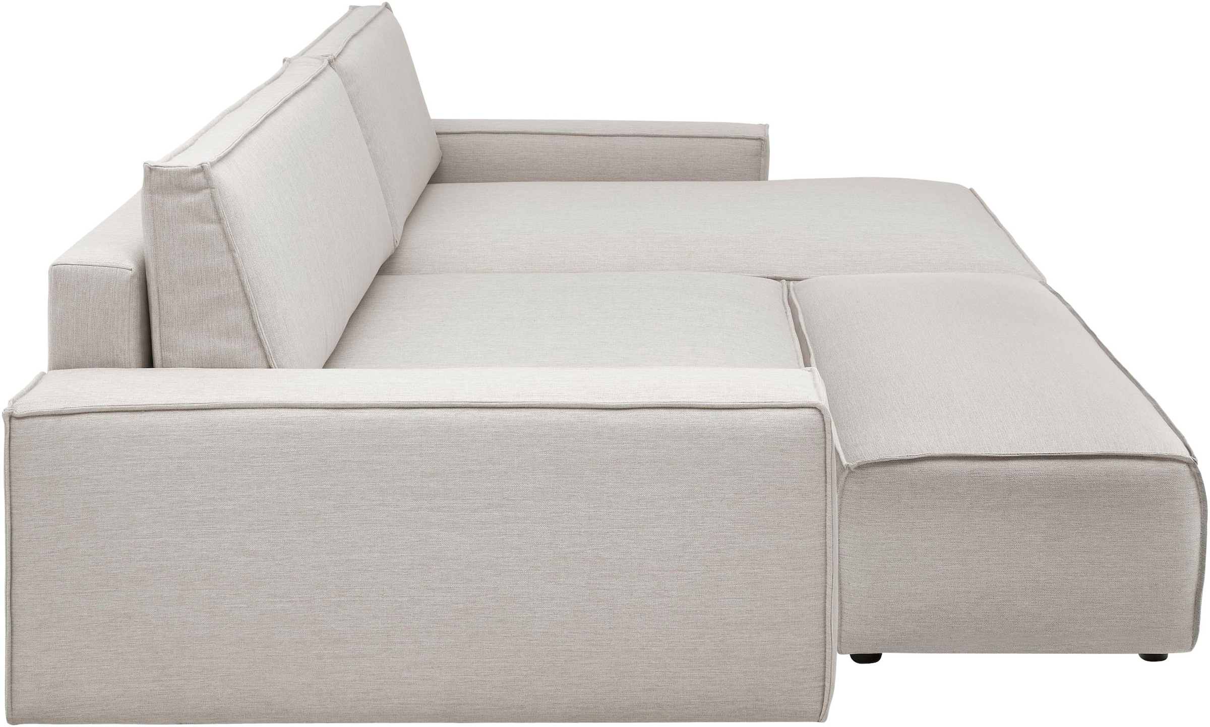 OTTO home Polsterecke »SHERWOOD XXL tief, L-Form, Schlaffunktion, Bigsofa, Cord, Leinenoptik« stellbar zum Schlafsofa (Krokodilverbinder), Cord, Leinenoptik,
