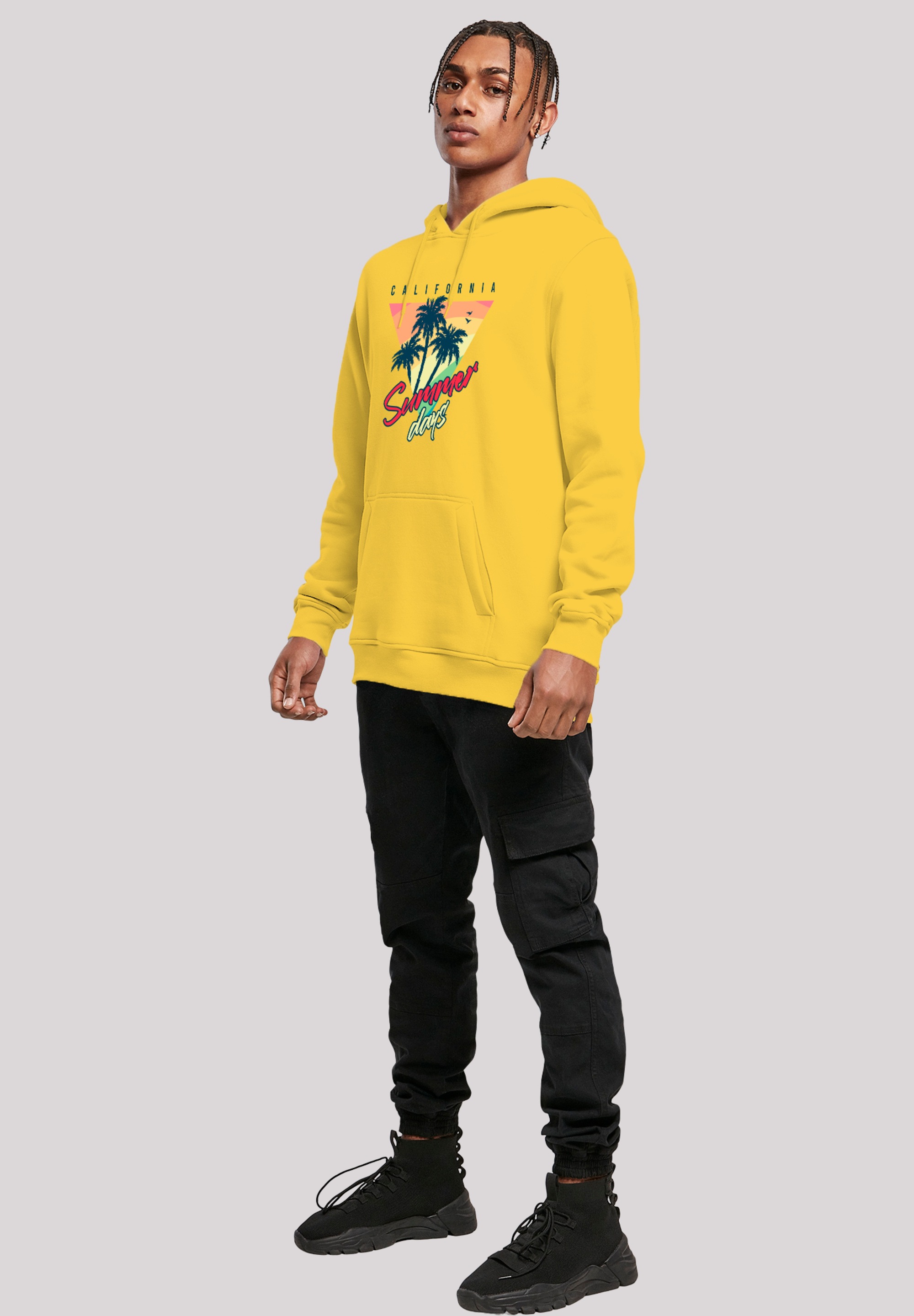 F4NT4STIC Kapuzenpullover »California Palmen Retro«, Premium Qualität