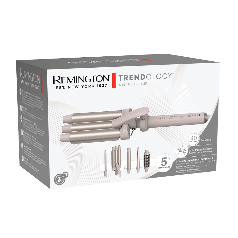 Remington Haarstyler »Trendology 5-in-1 Multistyler(CI41MS5)« Keramik-Beschichtung 5 auswechselbare Aufsätze, 5 digitale Heizstufen, Auto Memory Funktion