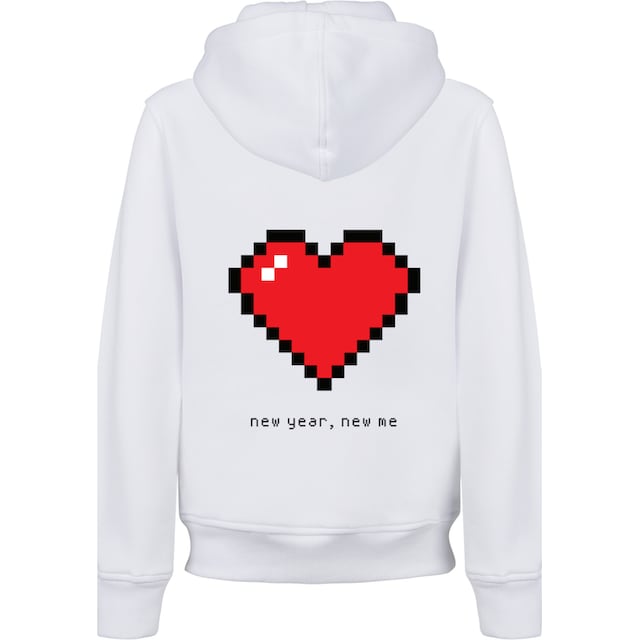 F4NT4STIC Kapuzenpullover »Pixel Herz Happy New Year Silvester«, Print  online kaufen | BAUR