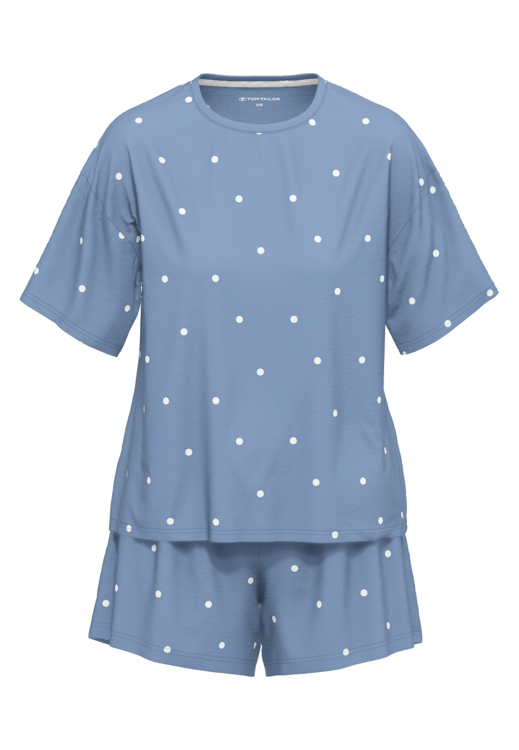 TOM TAILOR Shorty "Charlotte" 2 gepunktet, Kurzarm, Rundhalsausschnitt, kur günstig online kaufen