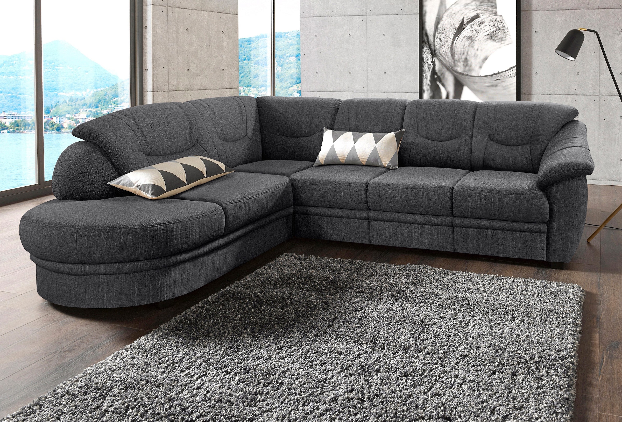 sit&more Ecksofa »Savoni L-Form«, wahlweise mit Bettfunktion