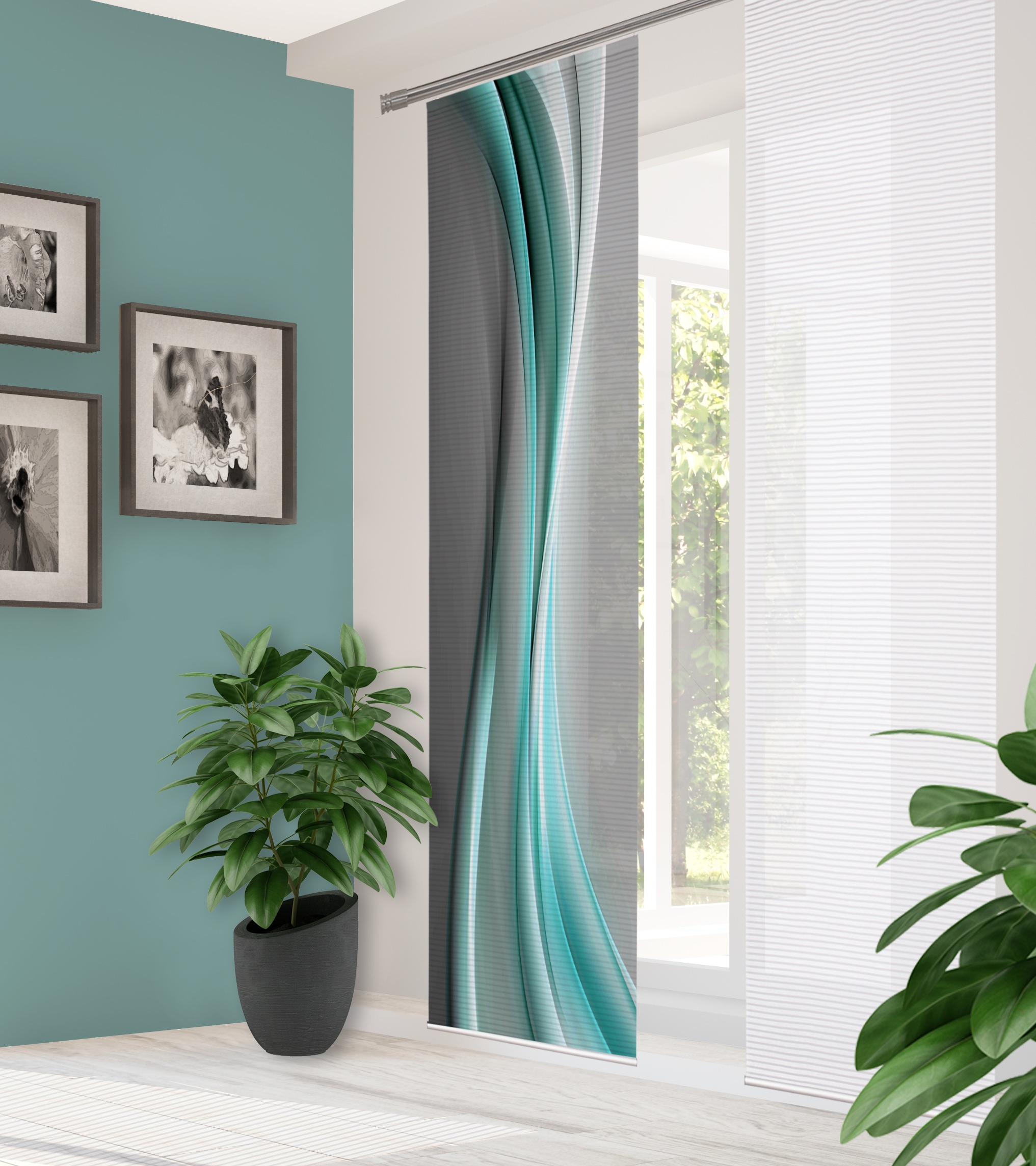 HOME in green Schiebegardine »ELANIA« (1 St.) DIGITA...