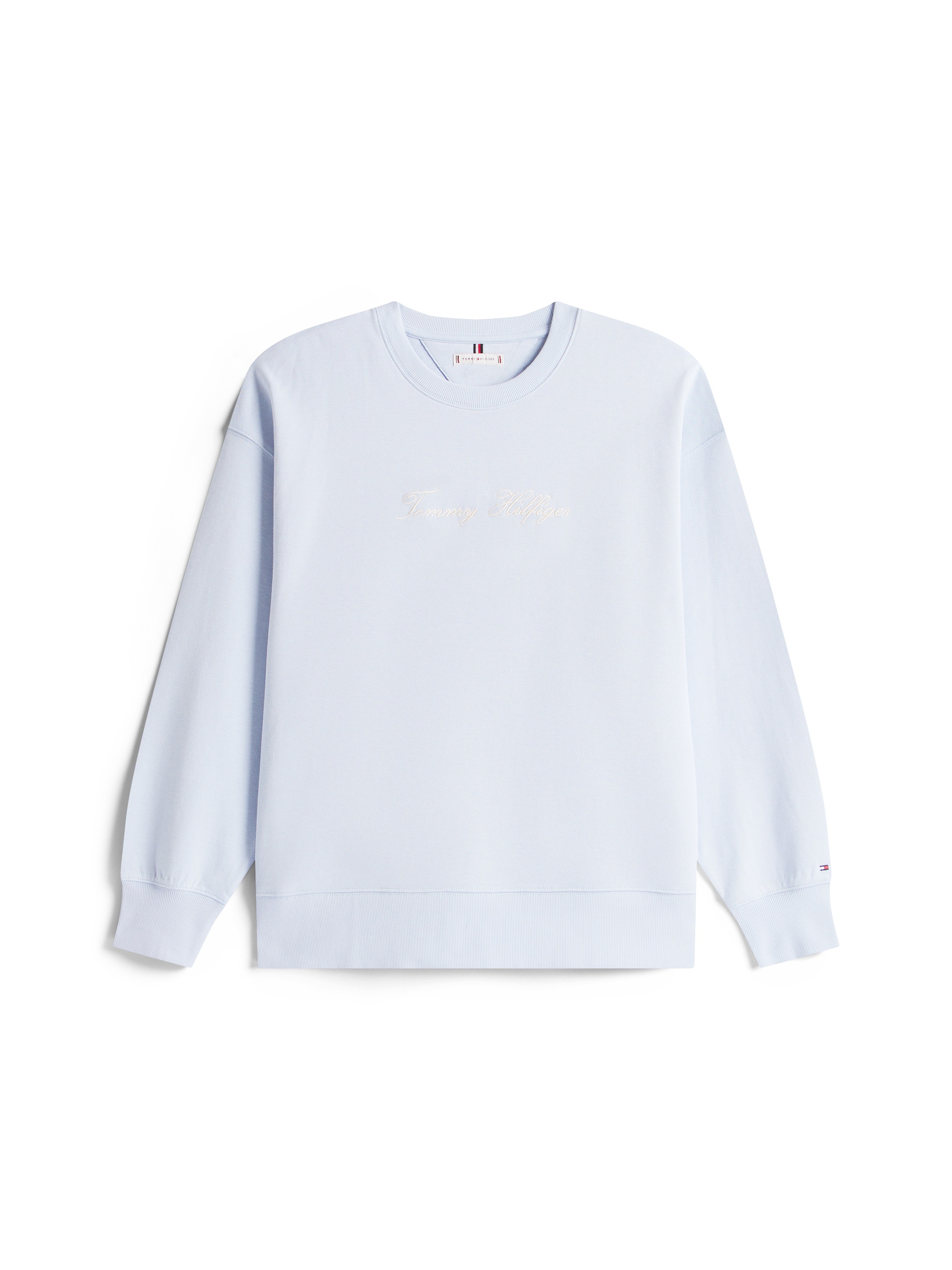 Thumbnail - Tommy Hilfiger Curve Sweatshirt "CRV SCRIPT REG PIQUE SWTSHRT"