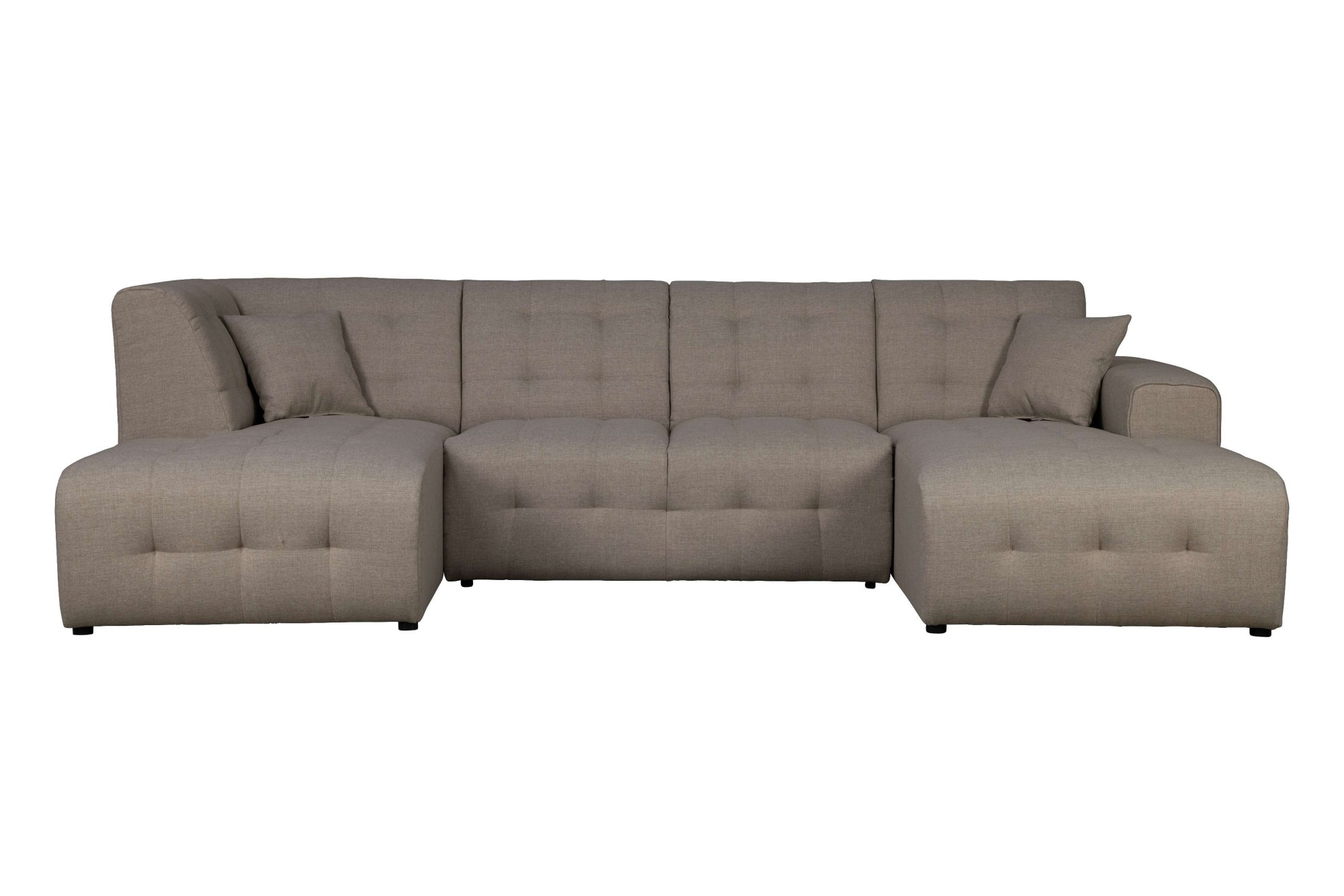 Home affaire Wohnlandschaft »Nosia U-Form«, incl. 2 Zierkissen, mit feiner Steppung