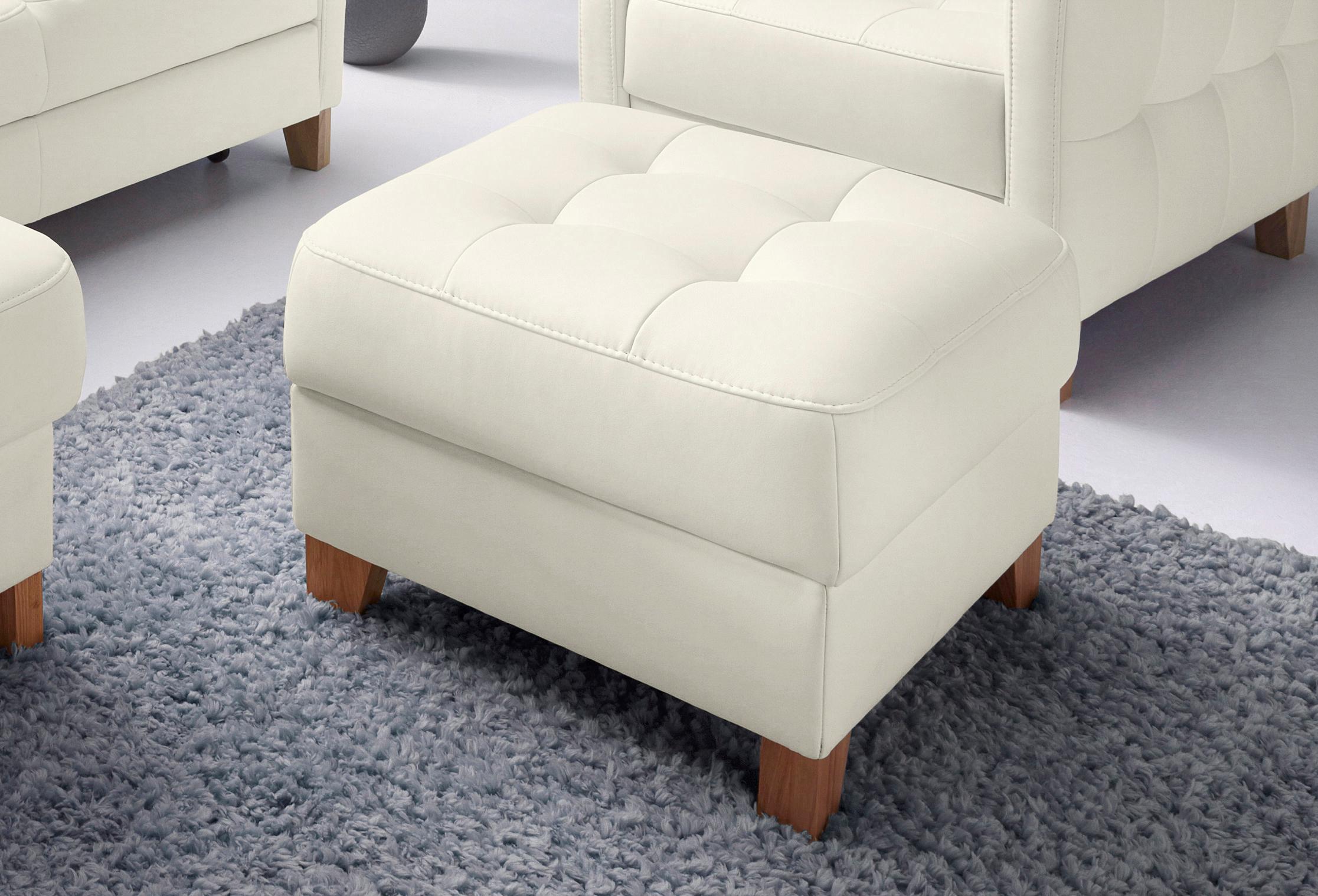 exxpo - sofa fashion Hocker "Elio bequemer Sitzkomfort und aufwendiger Detailverarbeitung" mit Staufach unter der Sitzfläche