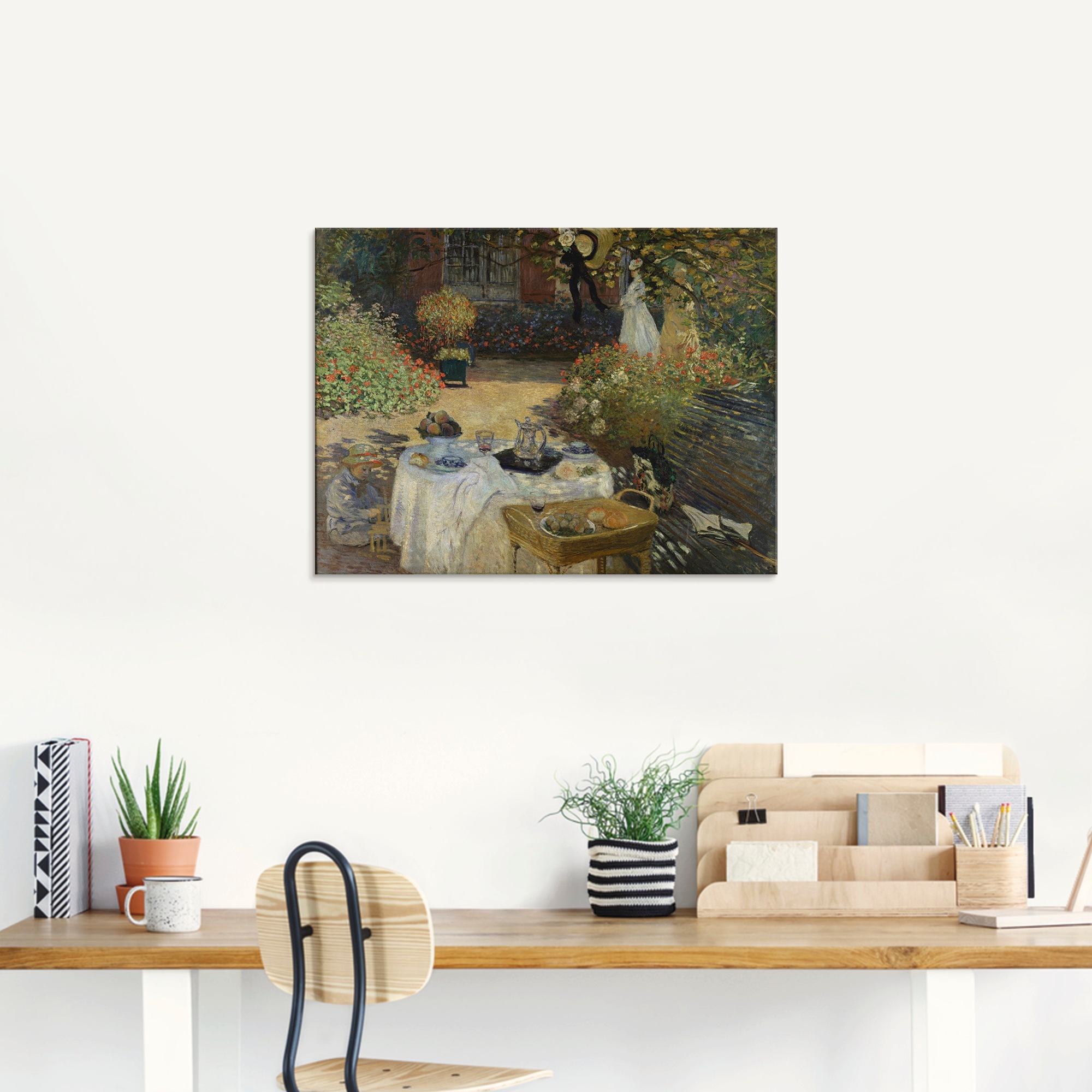 Artland Glasbild »Im Garten Claude Monets in Argenteuil«, Garten, (1 St.), in verschiedenen Größen