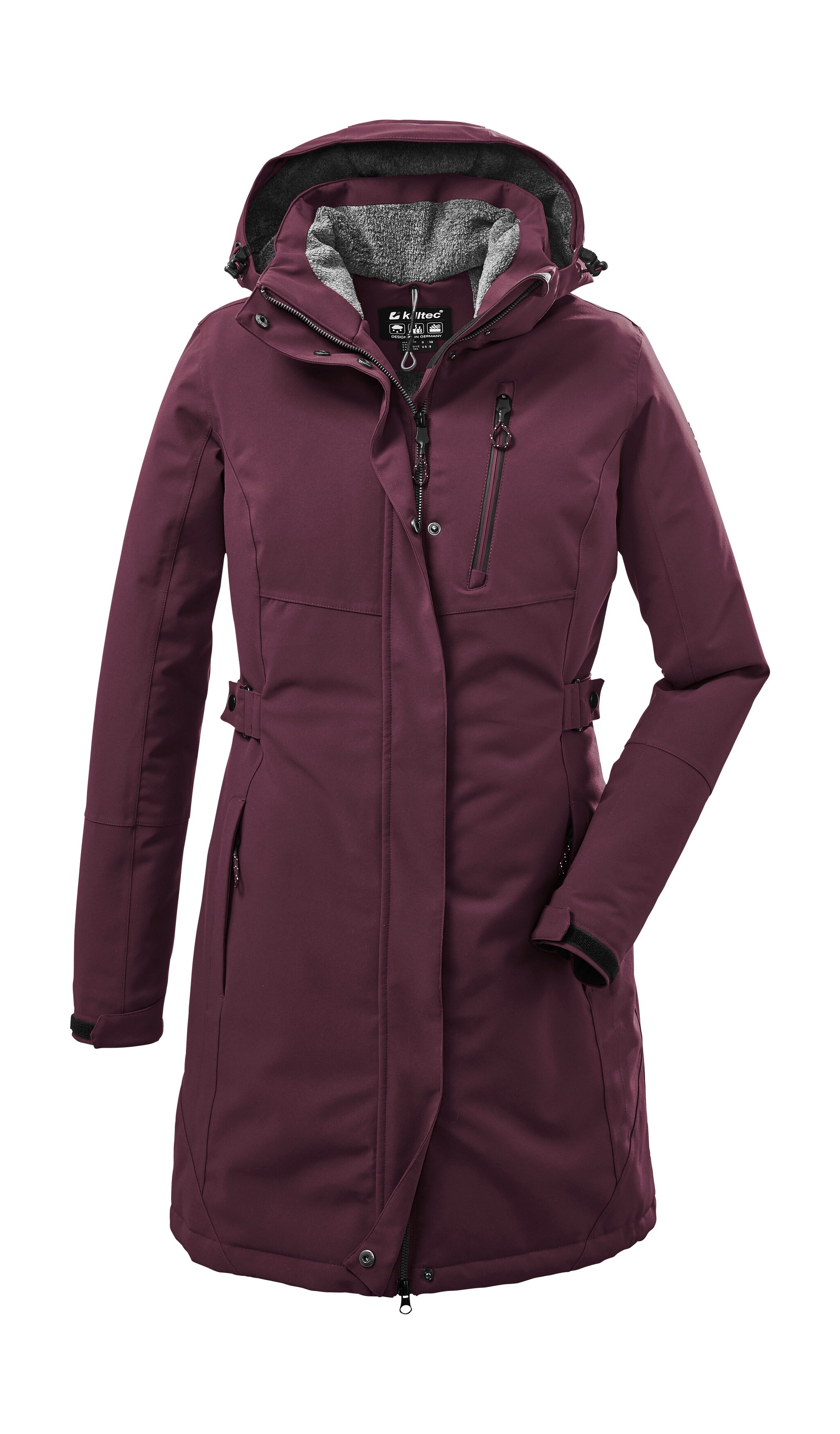 Killtec Parka »KOW 165 WMN PRK«, Wasser- und winddichter Parka mit Teddyfleece und abnehmbarer Kapuze