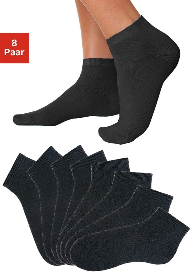 Go in Kurzsocken Packung, 8 Stk. tlg. uni in Basic Farben günstig online kaufen