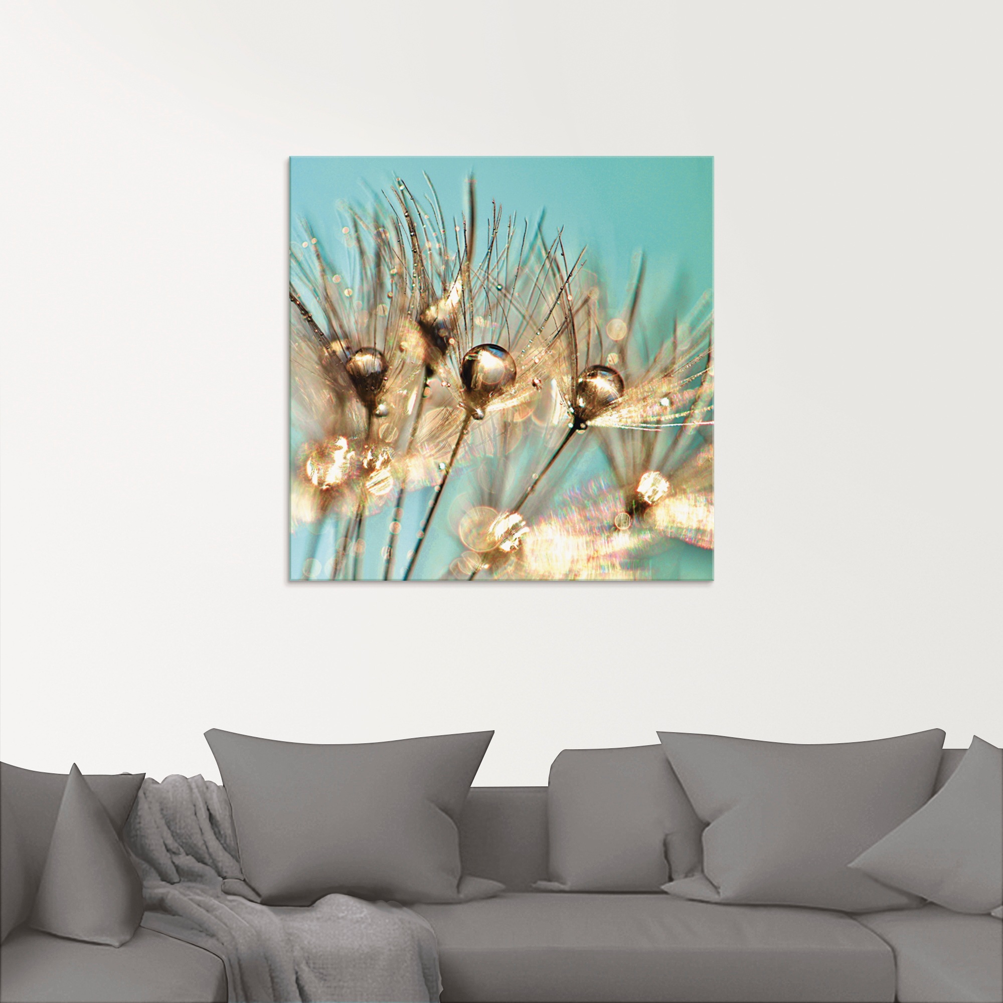 Artland Glasbild "Pusteblume Goldener Tau" Blumen 1 Stk. tlg. in verschiede günstig online kaufen