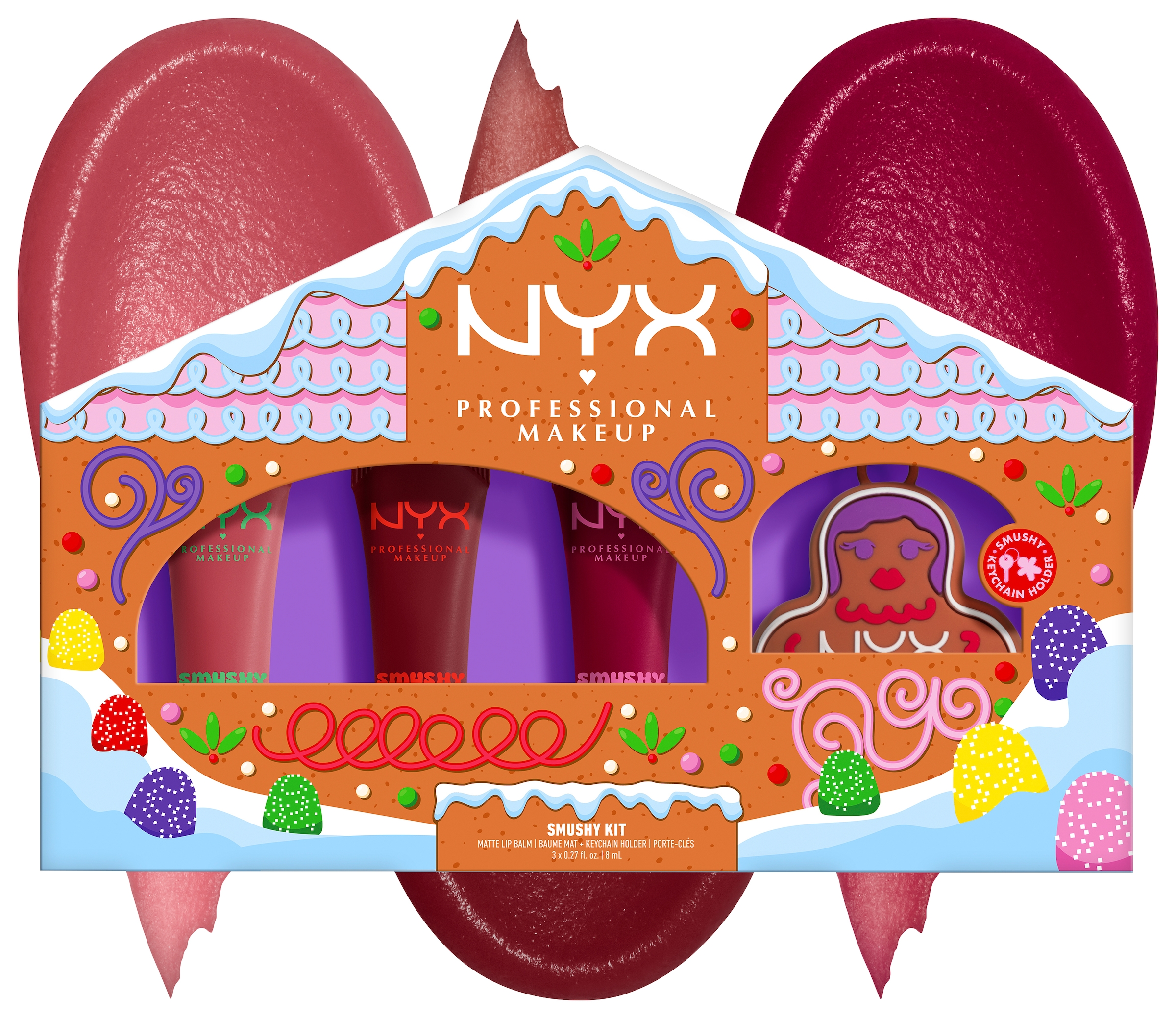 NYX PROFESSIONAL MAKEUP Lippenbalsam »HOLIDAY 2025 SMUSHY KIT« mit 3 Lip Balms und 1 Smushy-Halter