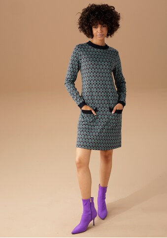 Aniston CASUAL Jerseykleid, mit topaktuellem Retro-Muster kaufen