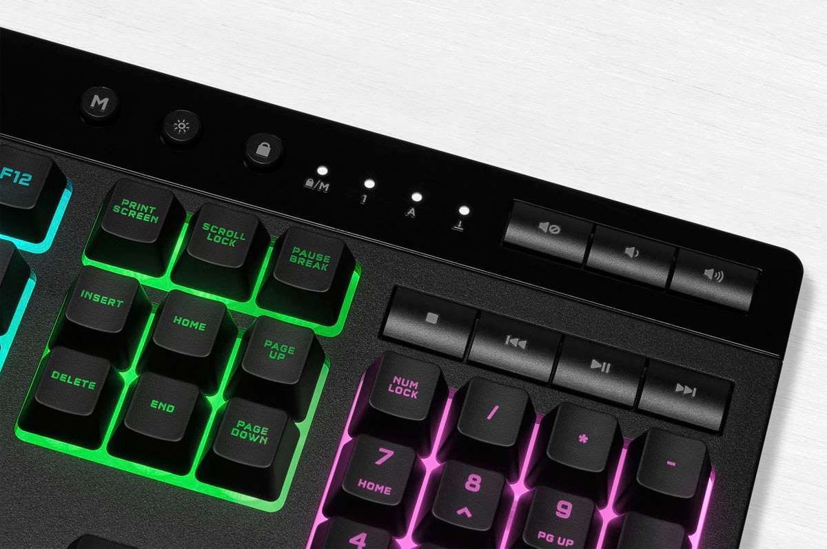 Corsair Gaming-Tastatur »K55 RGB PRO«, (Ziffernblock-USB-Anschluss-Fn-Tasten)