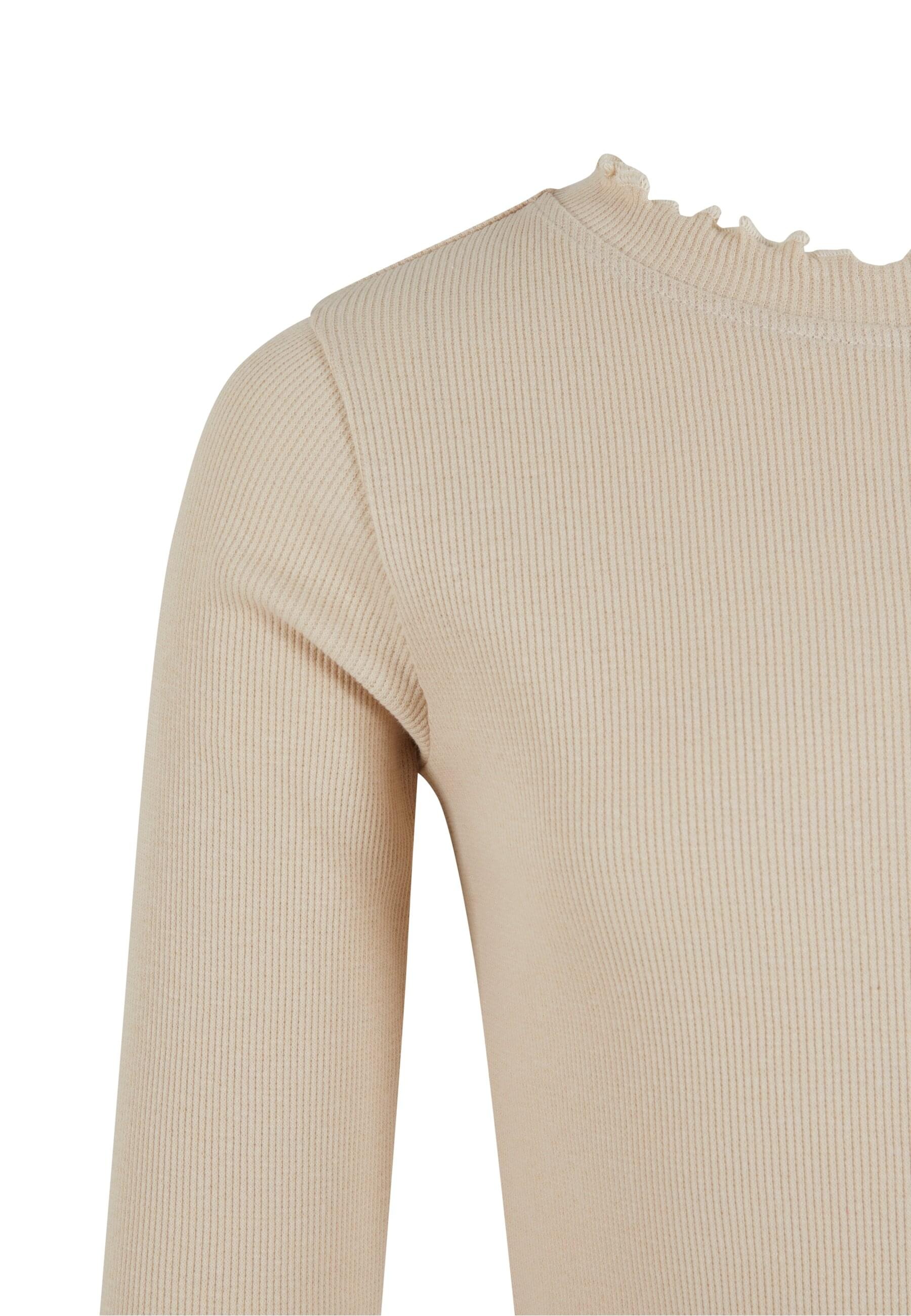 URBAN CLASSICS Longsleeve »Urban Classics Damen Girls Short Rib Longsleeve«, (1 tlg.)