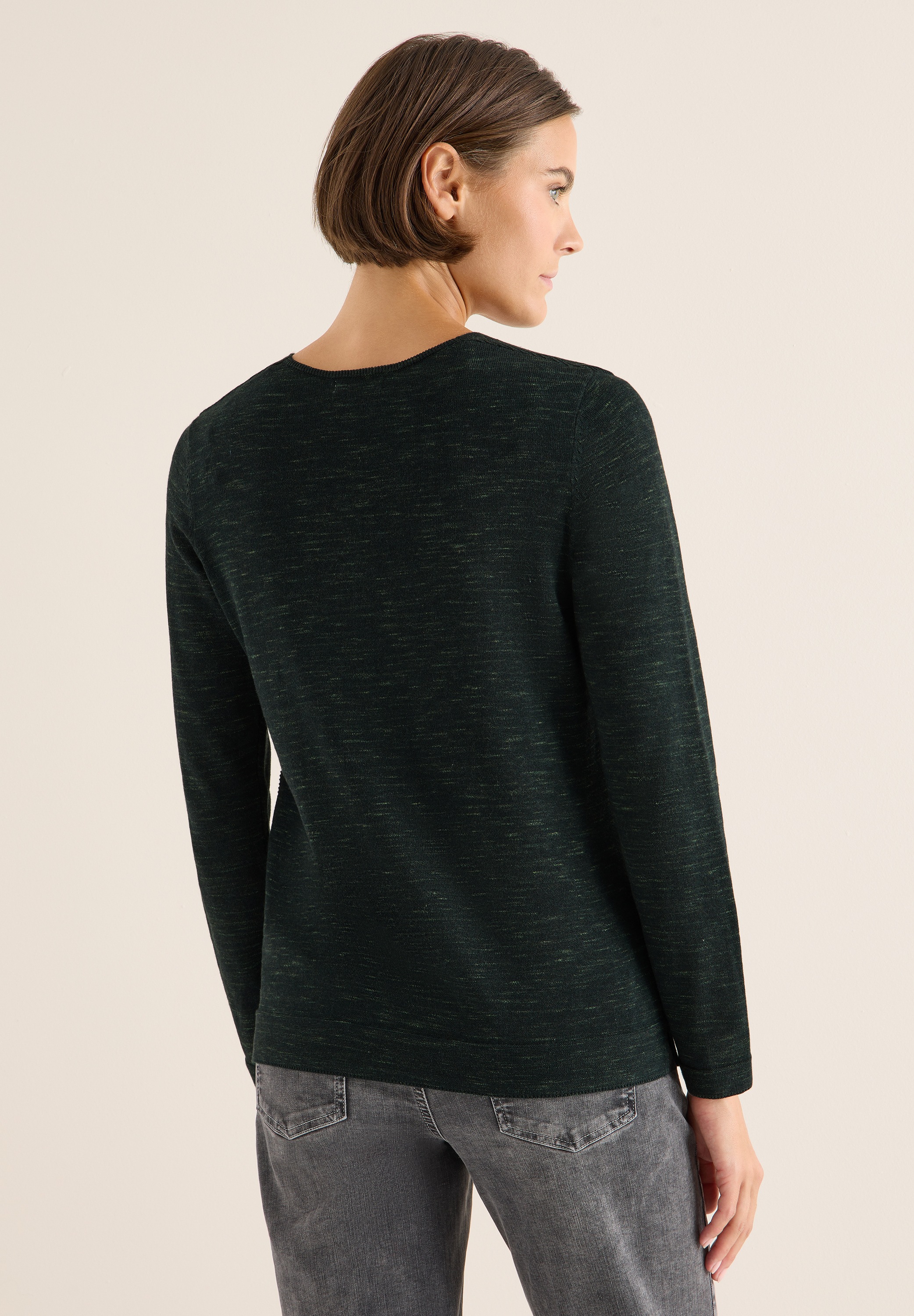STREET ONE Strickpullover, im Melange Look