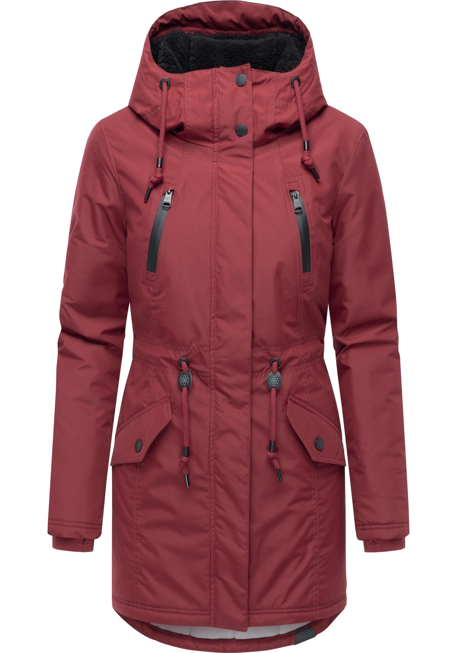 Ragwear Wintermantel "Elsien" wasserdichter Winterparka mit Teddyfell-Futte günstig online kaufen