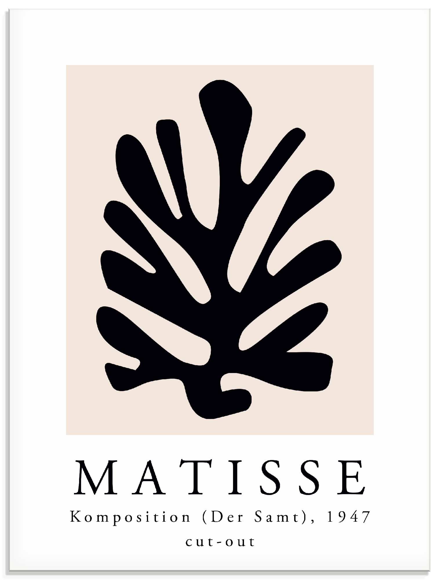 Artland Glasbild "Matisse Komposition - cut-out schwarz" Muster 1 Stk. tlg. in verschiedenen Größen