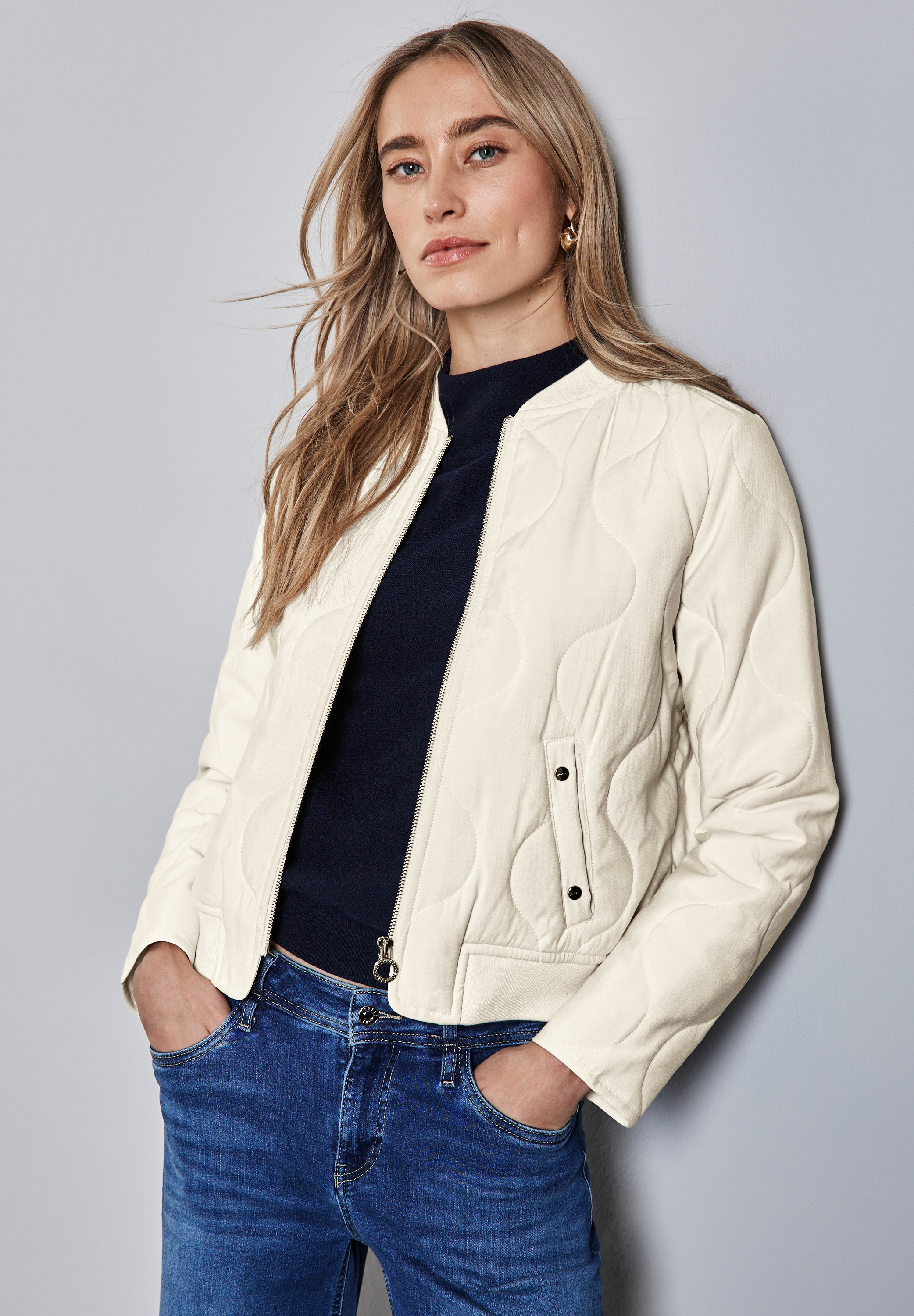 STREET ONE Steppjacke ohne Kapuze mit Elastikbund