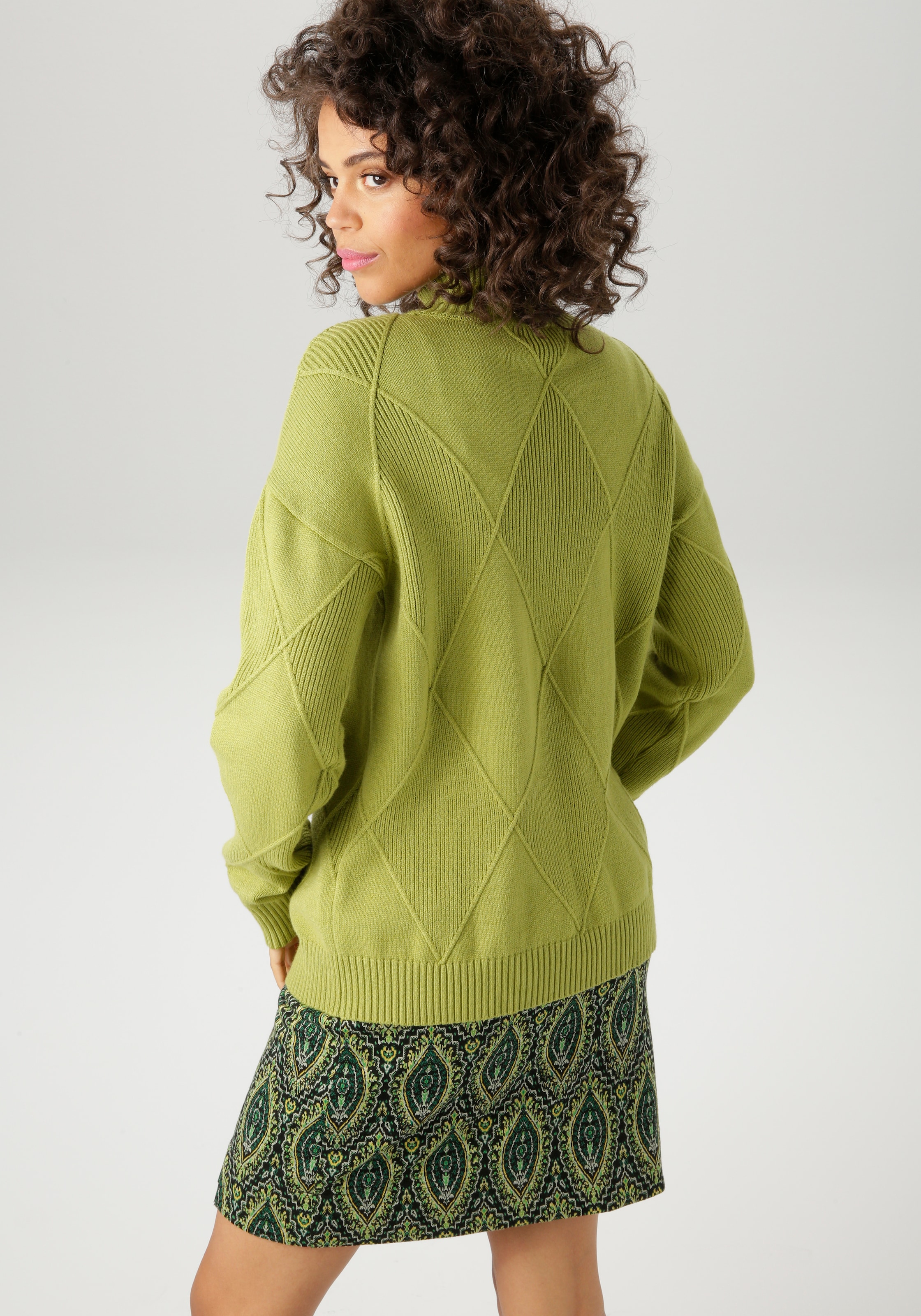 Aniston CASUAL Strickpullover, im trendigen Rauten-Muster - NEUE KOLLEKTION