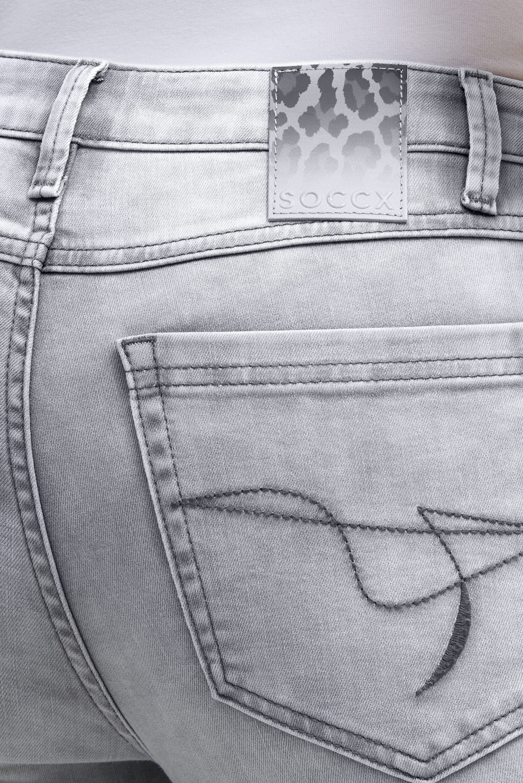 SOCCX Regular-fit-Jeans mit Turn-Up Saum