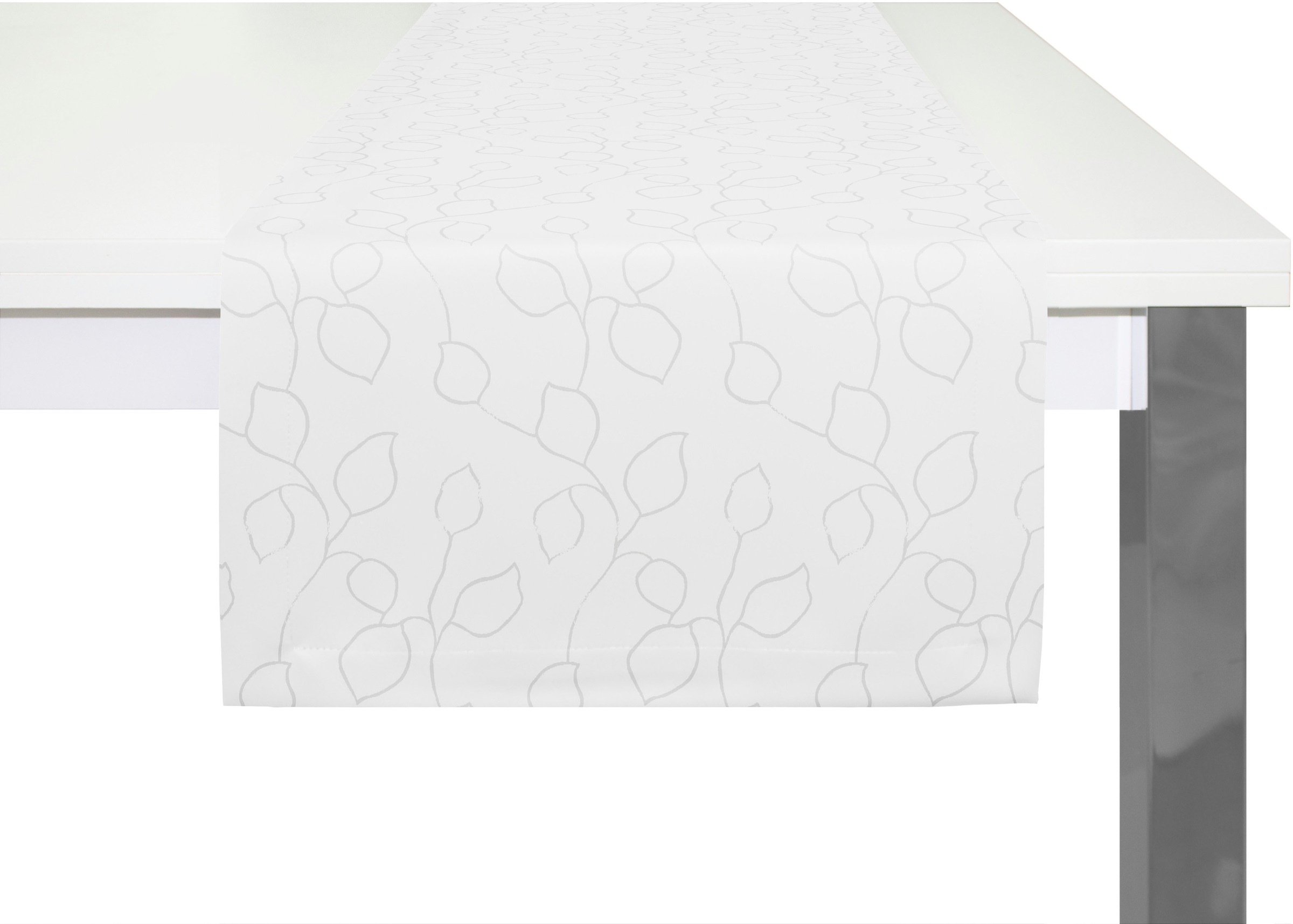 Wirth Tischläufer "Westport" Made in Germany, Jacquard Dekostoff, Blatt-Des günstig online kaufen