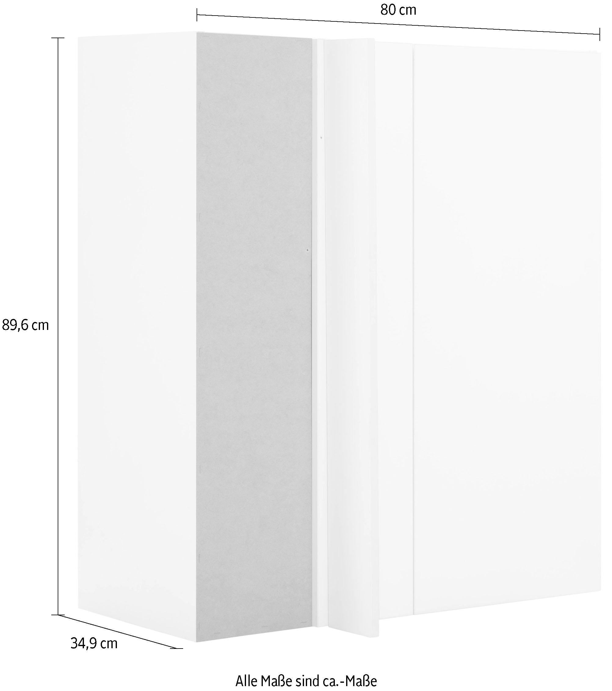 OPTIFIT Eckhängeschrank »Elga«, mit Soft-Close-Funktion und Metallgriff,  Breite 80 cm kaufen | BAUR