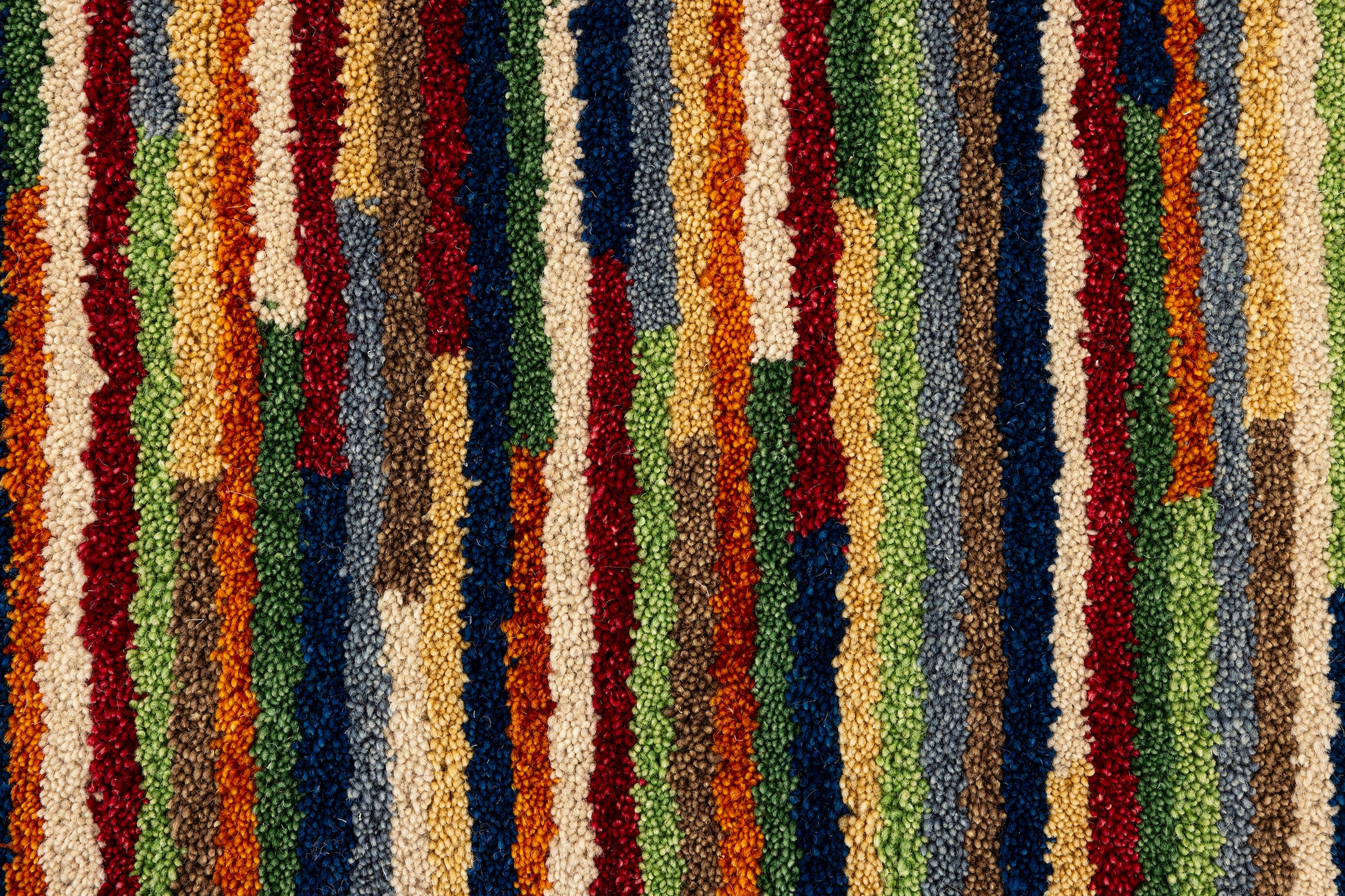 THEKO Wollteppich »Gabbeh Multi, Handweb Teppich, meliert, reine Wolle,«, rechteckig, 15 mm Höhe, Wohnzimmer, Schlafzimmer, Esszimmer