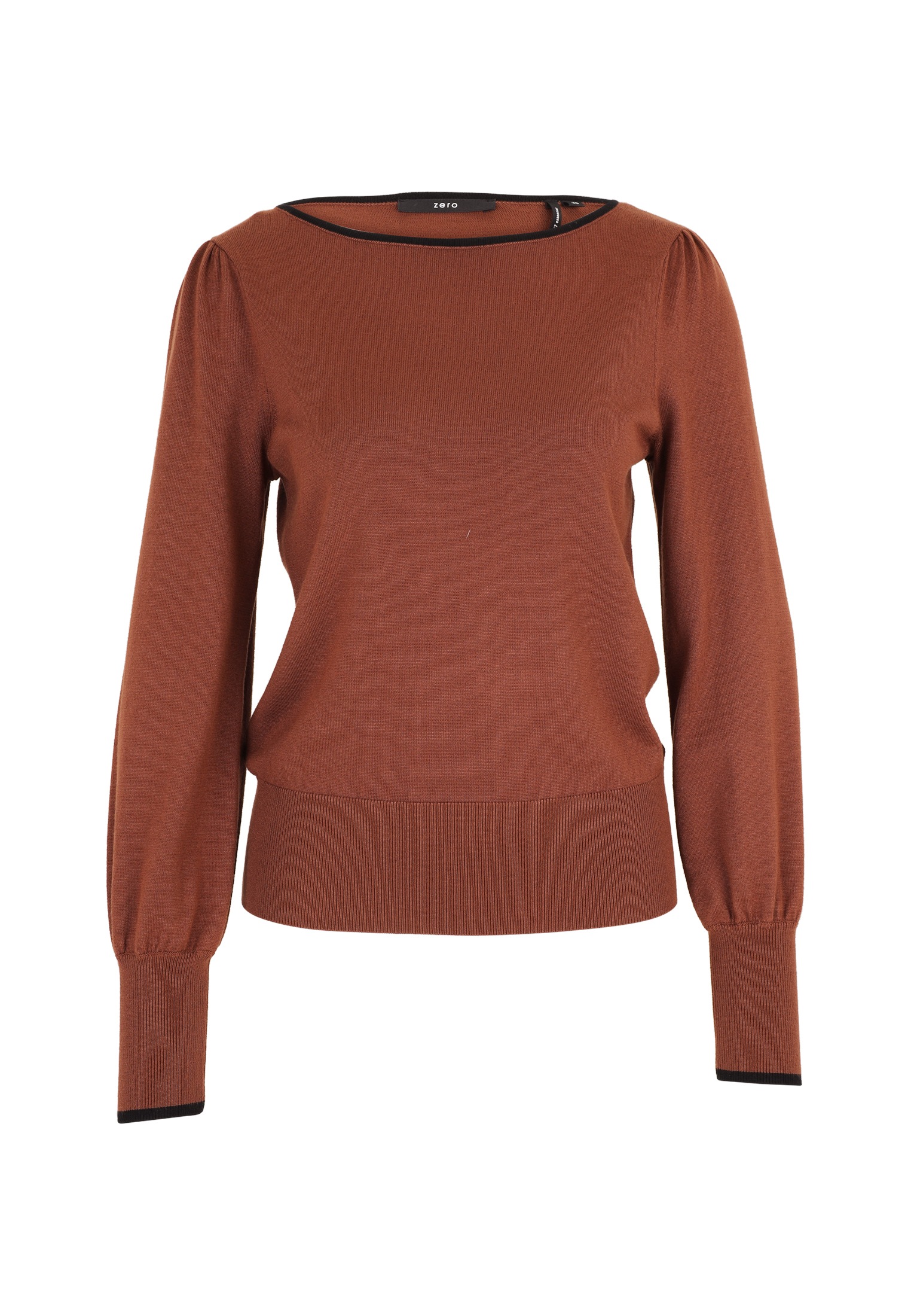 Zero Strickpullover "zero Damen Feinstrickpullover mit Kontrastpaspel", (1 günstig online kaufen