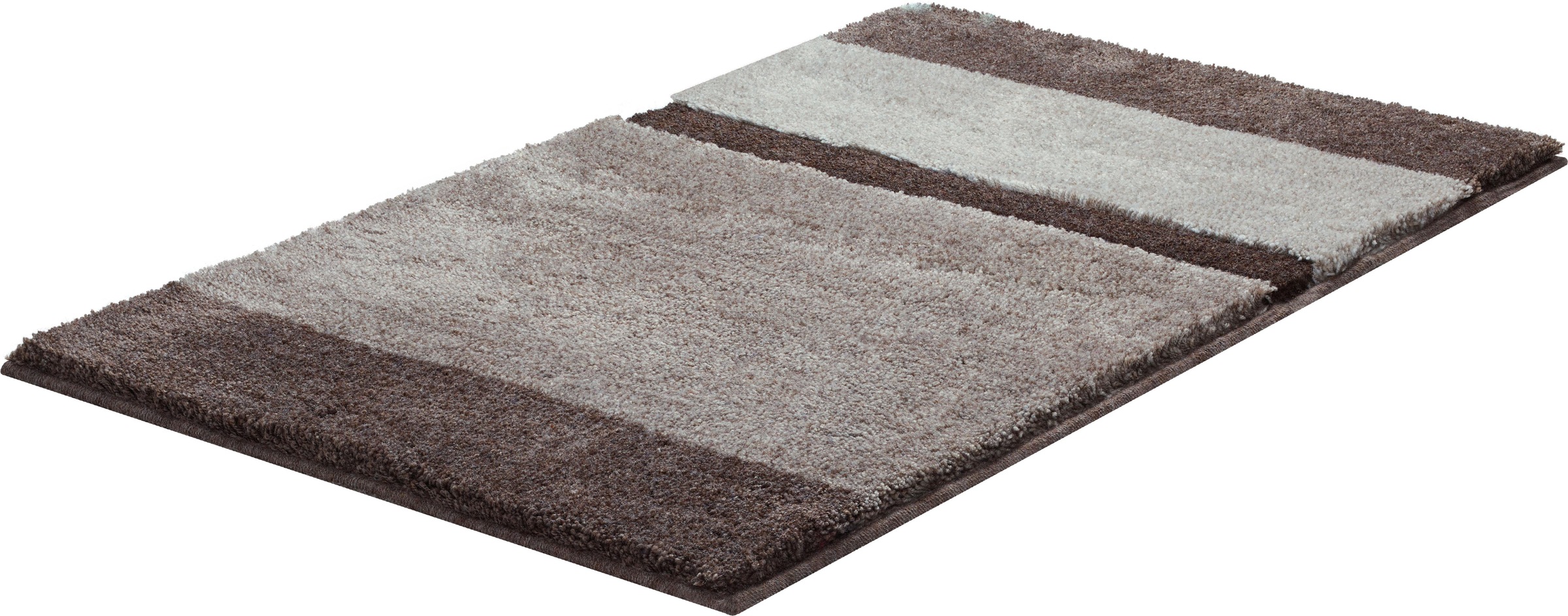 Grund "Room" Höhe 24 mm rutschhemmend beschichtet fußbodenheizungsgeeignet besonders dichter Flor, Badematte mit Streifen