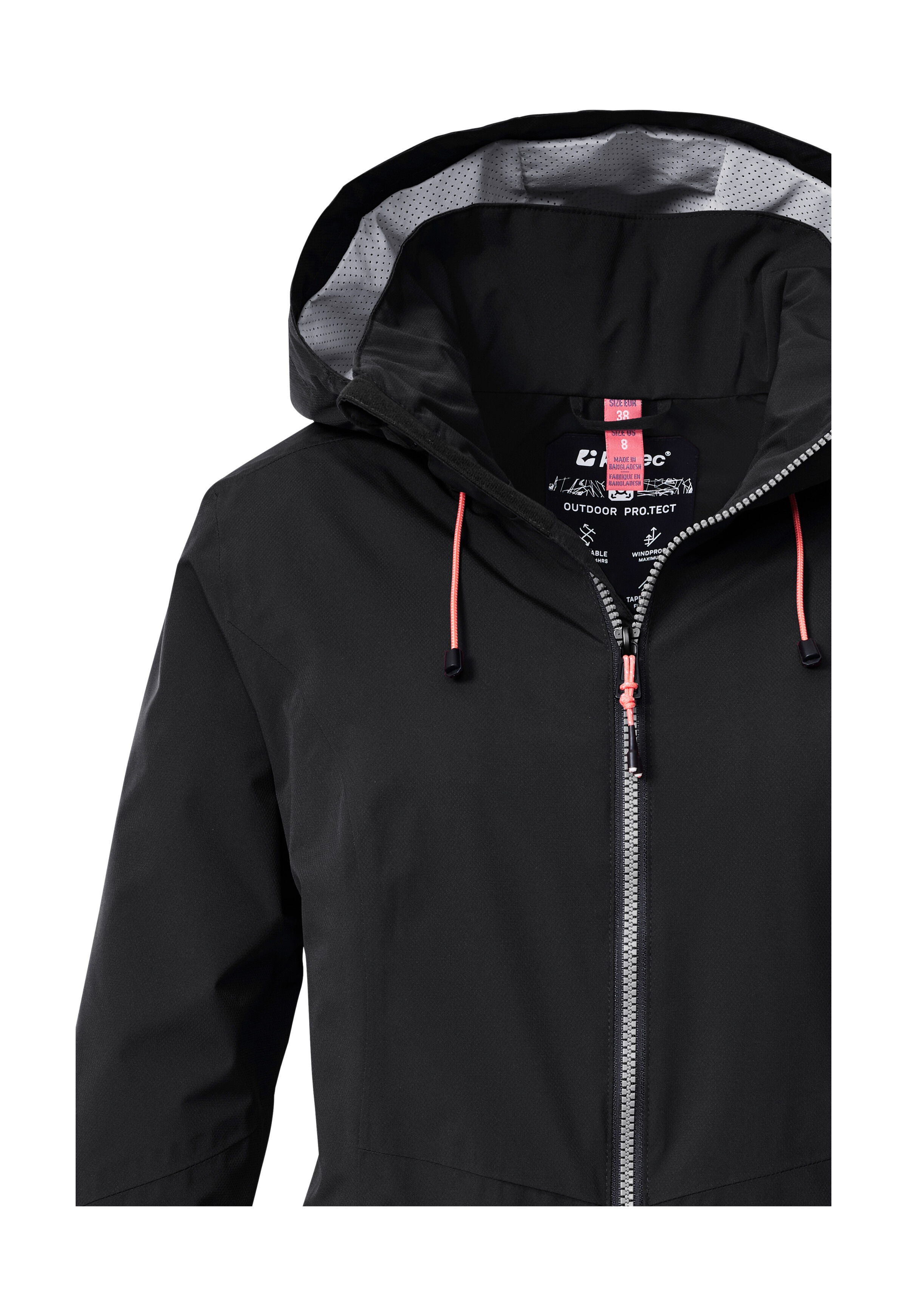 Thumbnail - Killtec Outdoorjacke "Damen Regenjacke OOKS 1", Leichte, wasser- und winddichte Jacke, atmungsaktiv, abnehmbare Kapuze
