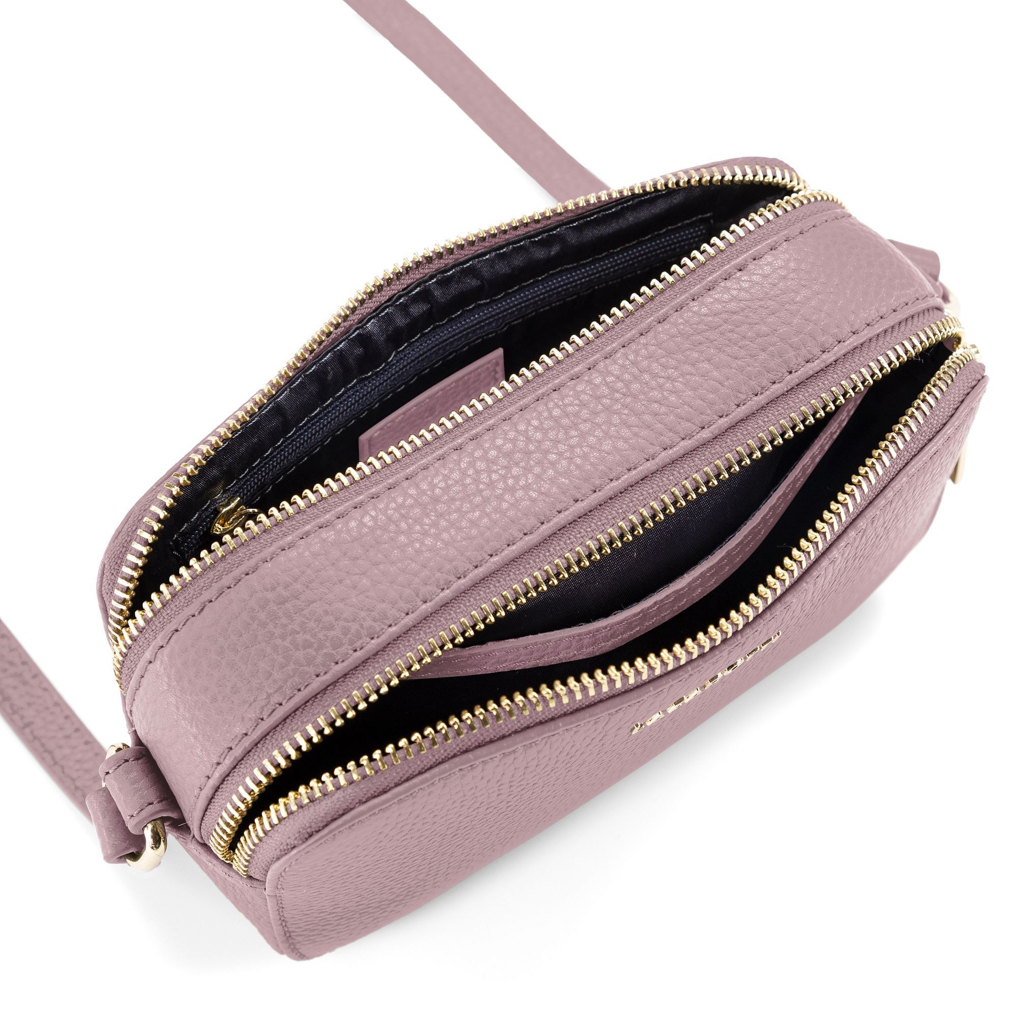 Lazarotti Umhängetasche »Bologna Leather Umhängetasche Camera-Bag Leder Double-Zip 18 cm«