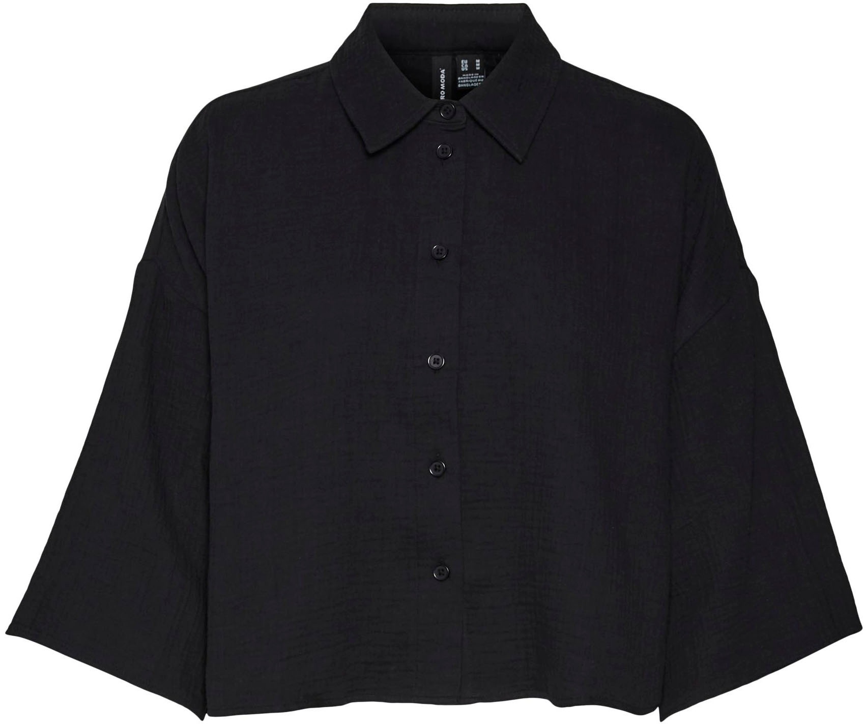 Vero Moda Hemdbluse »VMNATALI CROP SHIRT WVN NOOS« Baumwolle, loose fit