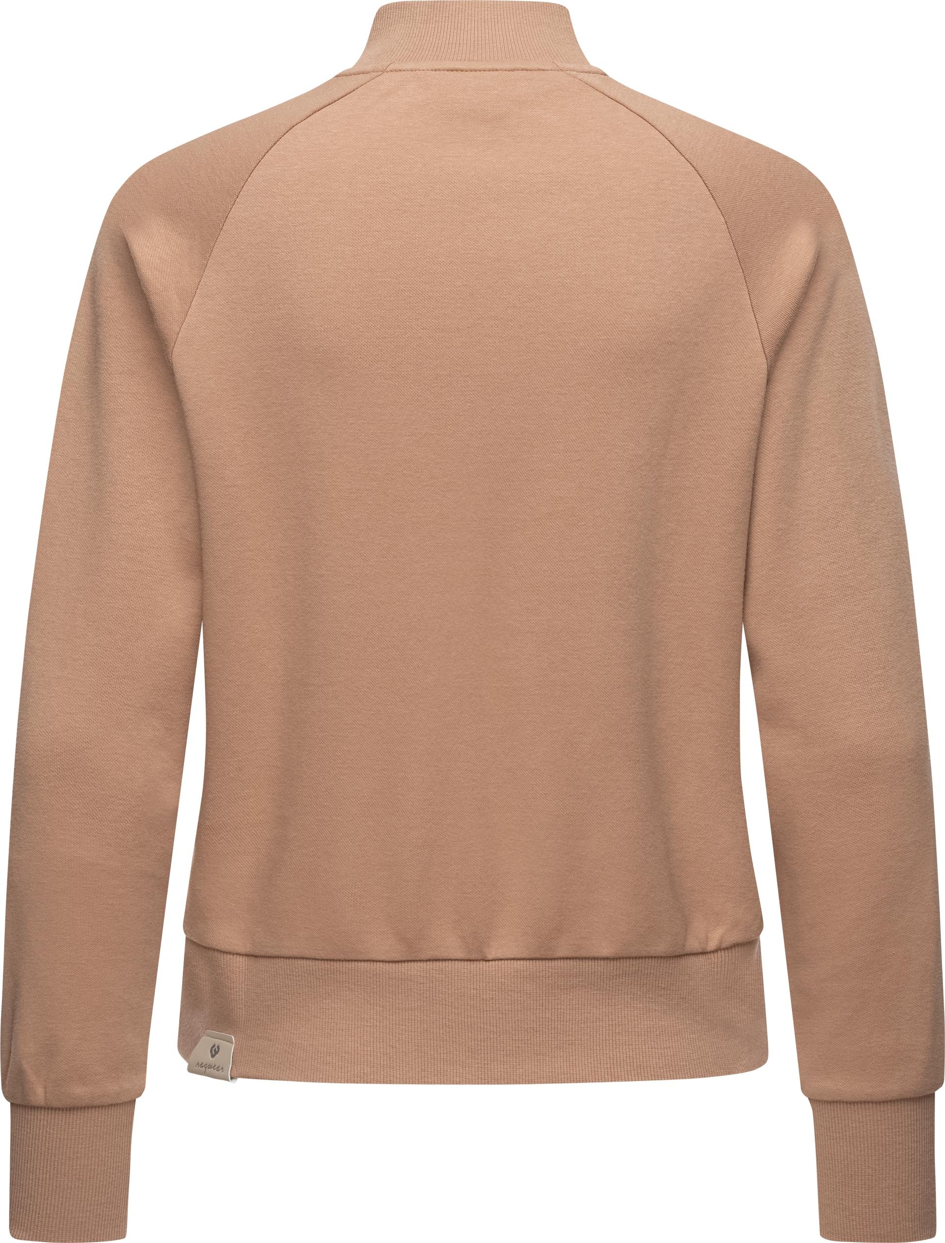 Ragwear Sweatshirt »Majjorka Solid«, Damen Langarmshirt mit Rippbündchen und Zierknöpfen